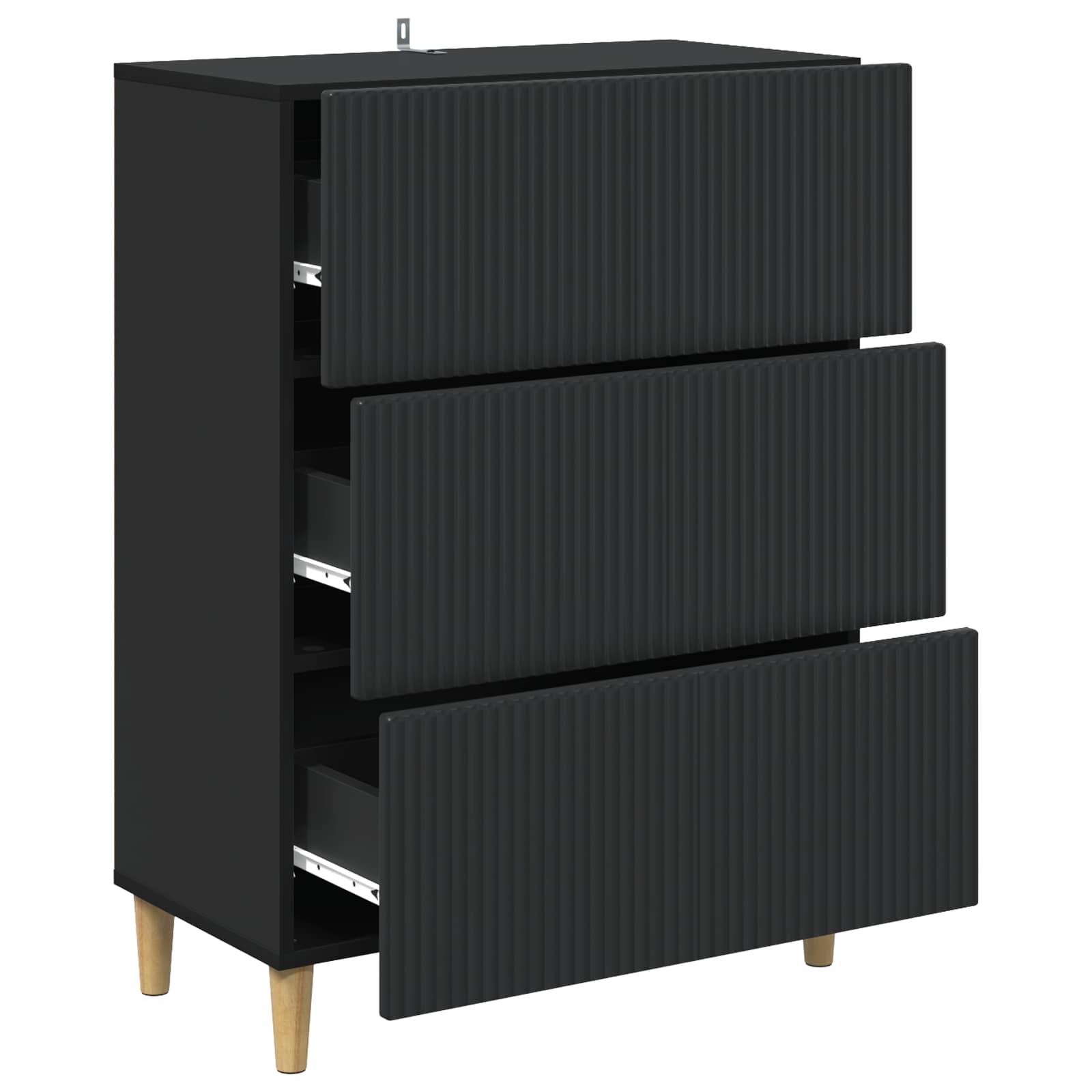 Ladenkast Zwart 66 x 34,5 x 90 cm Bewerkt hout is nu te koop bij PeponiXL, paradijselijk wonen!