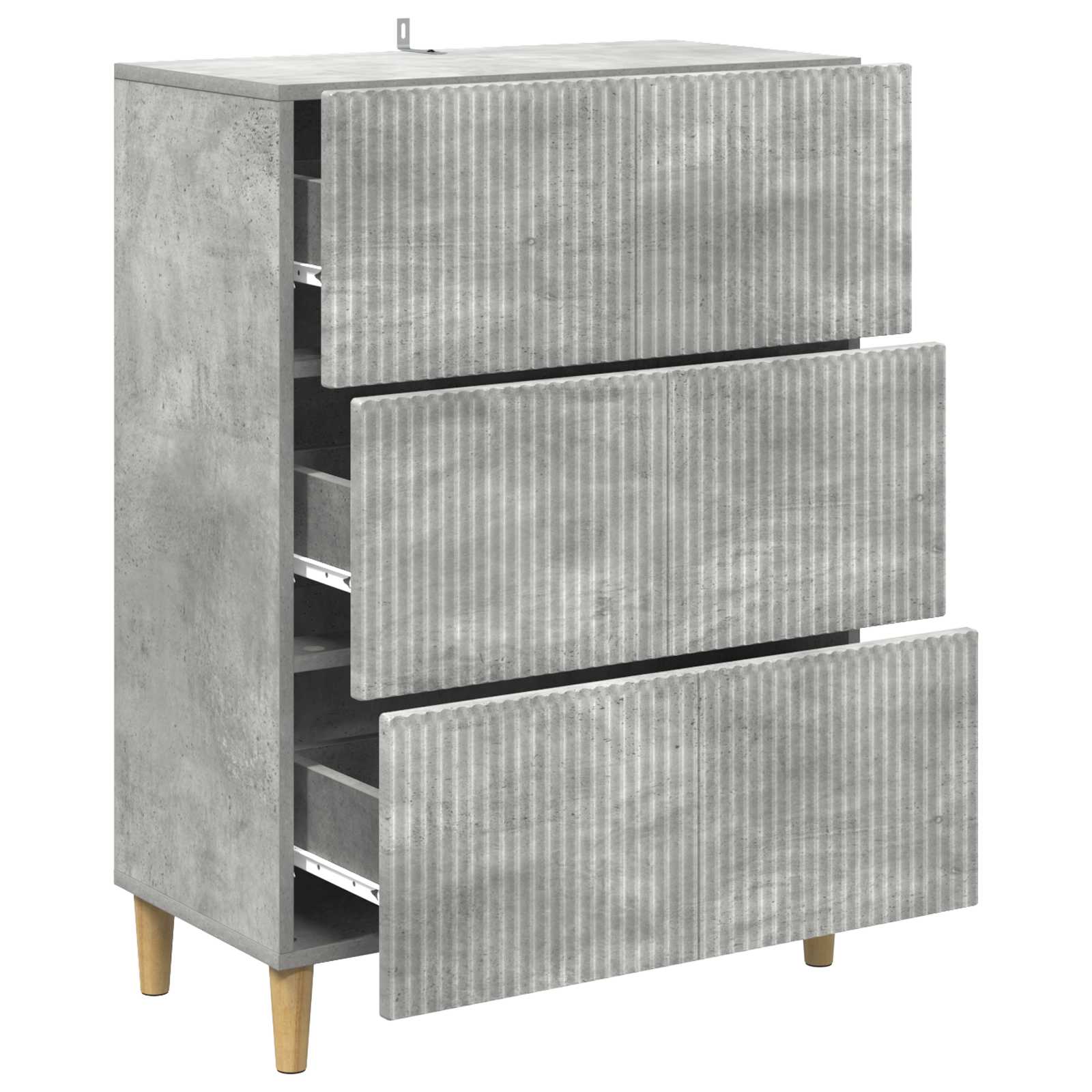Ladenkast Betongrijs 66 x 34,5 x 90 cm Bewerkt hout is nu te koop bij PeponiXL, paradijselijk wonen!