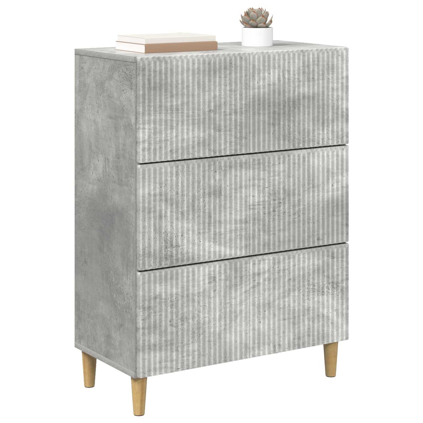 Ladenkast Betongrijs 66 x 34,5 x 90 cm Bewerkt hout is nu te koop bij PeponiXL, paradijselijk wonen!
