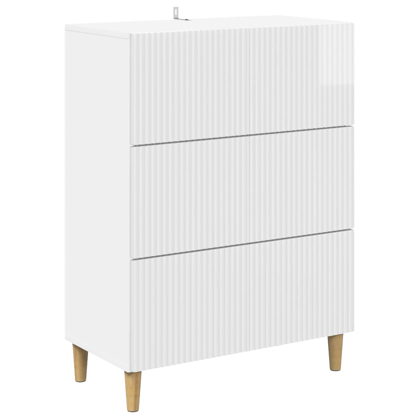 Ladenkast Hoogglans Wit 66 x 34,5 x 90 cm Bewerkt hout is nu te koop bij PeponiXL, paradijselijk wonen!