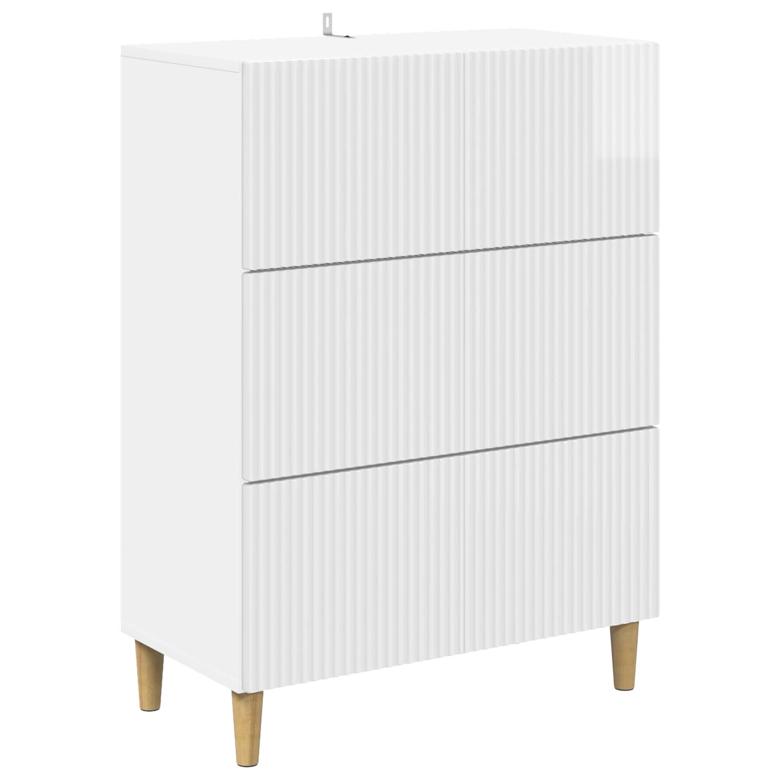 Ladenkast Hoogglans Wit 66 x 34,5 x 90 cm Bewerkt hout is nu te koop bij PeponiXL, paradijselijk wonen!