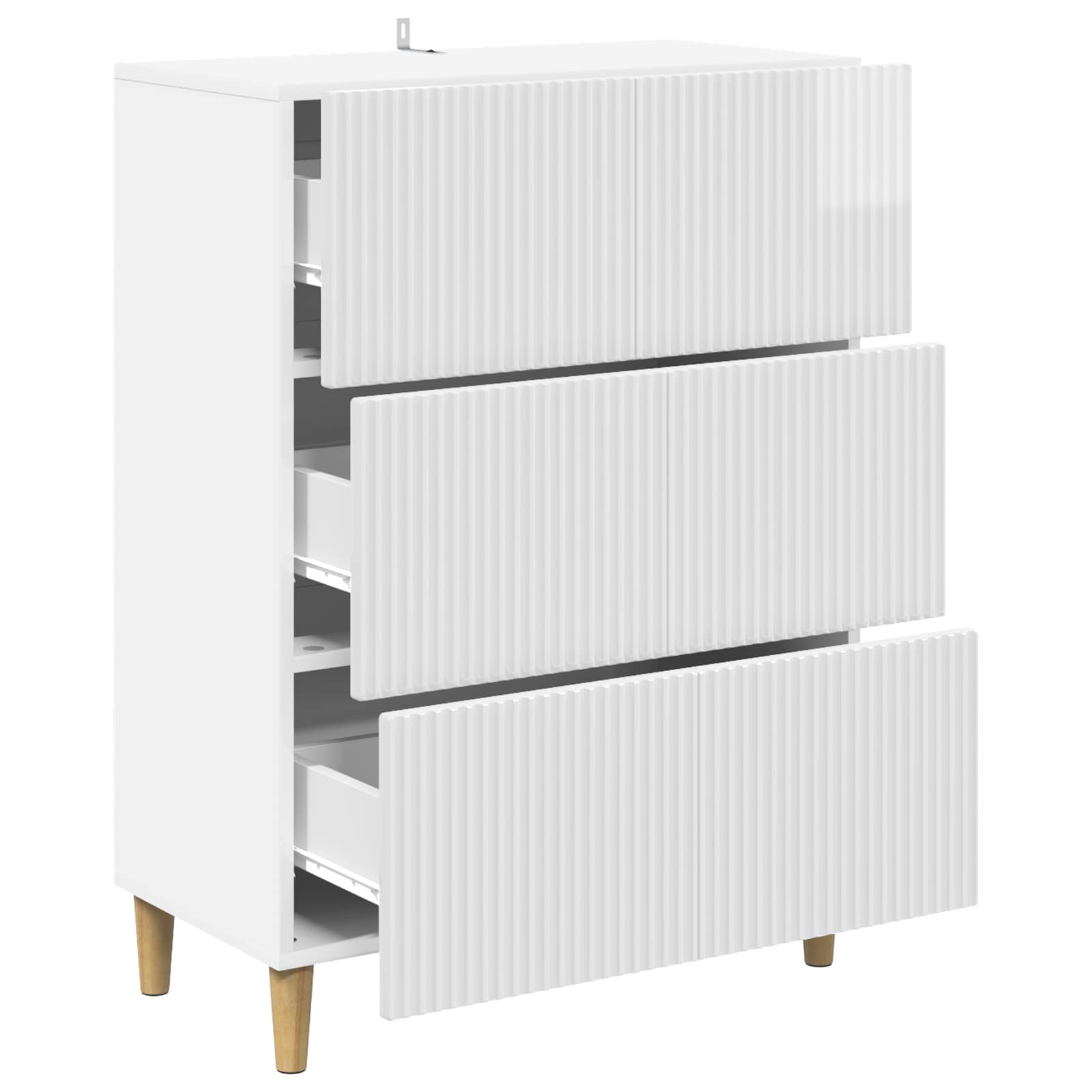 Ladenkast Hoogglans Wit 66 x 34,5 x 90 cm Bewerkt hout is nu te koop bij PeponiXL, paradijselijk wonen!