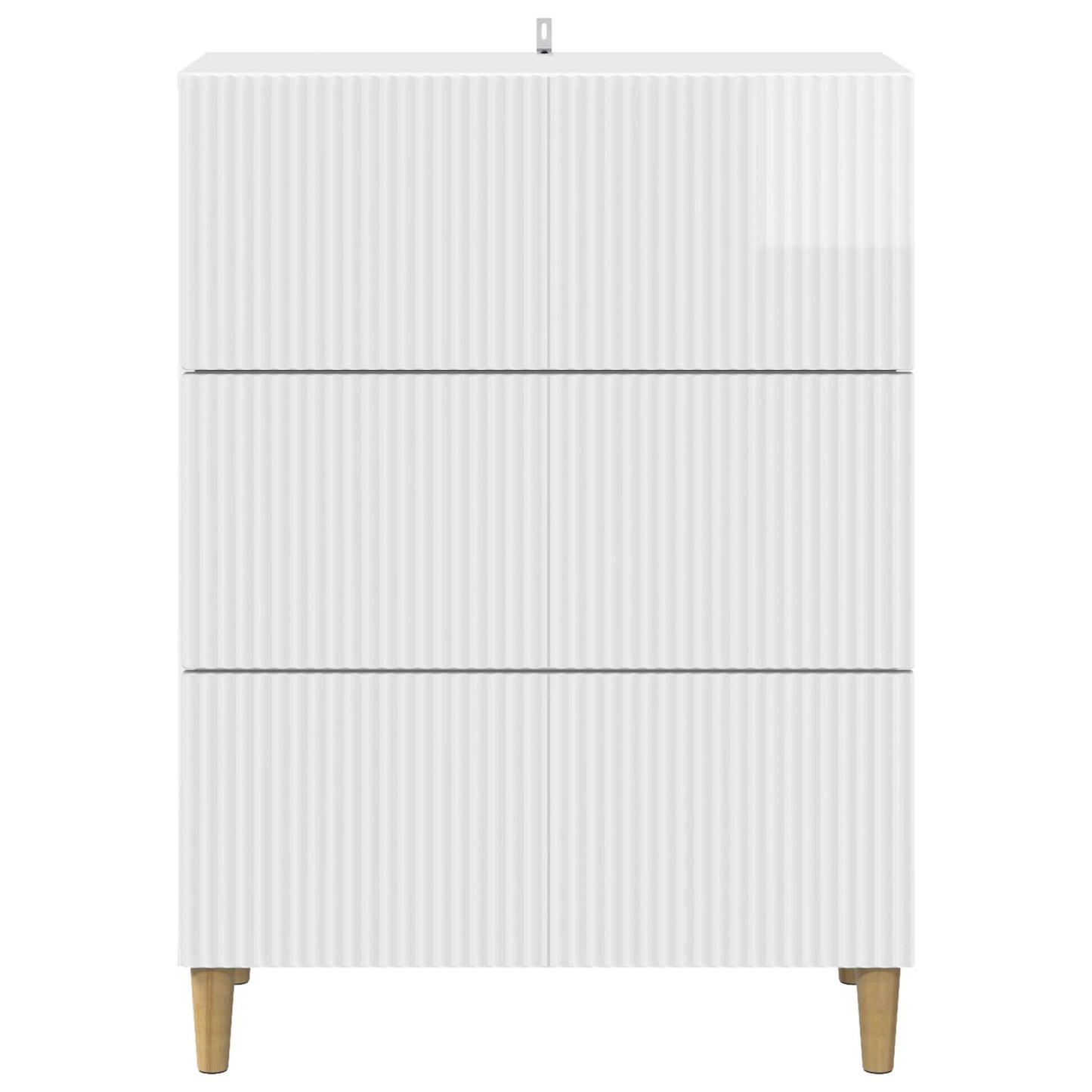 Ladenkast Hoogglans Wit 66 x 34,5 x 90 cm Bewerkt hout is nu te koop bij PeponiXL, paradijselijk wonen!