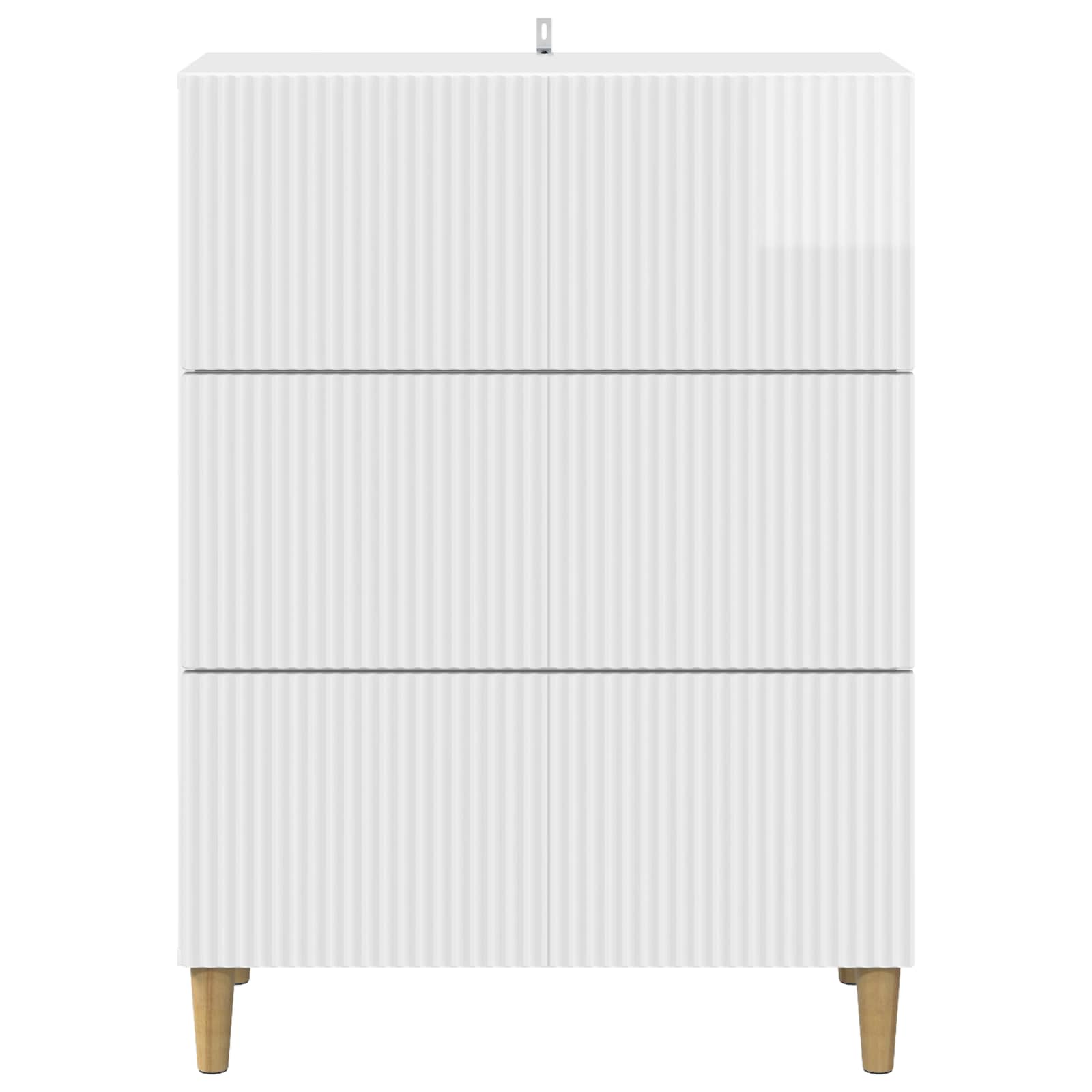 Ladenkast Hoogglans Wit 66 x 34,5 x 90 cm Bewerkt hout is nu te koop bij PeponiXL, paradijselijk wonen!