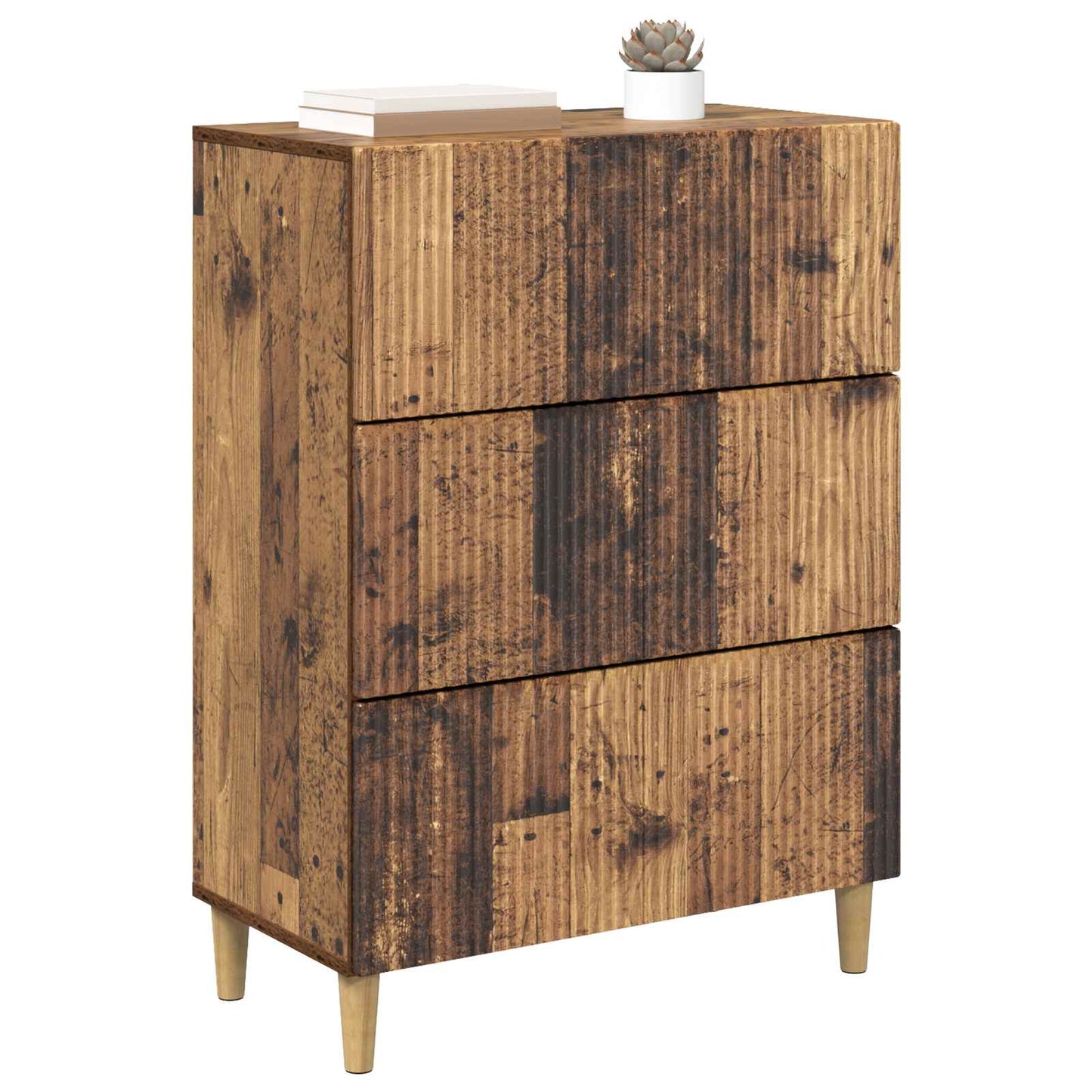 Ladenkast Oud hout 66 x 34,5 x 90 cm Bewerkt hout is nu te koop bij PeponiXL, paradijselijk wonen!