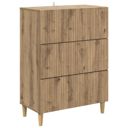 Ladenkast Artisanaal eiken 66 x 34,5 x 90 cm Bewerkt hout is nu te koop bij PeponiXL, paradijselijk wonen!