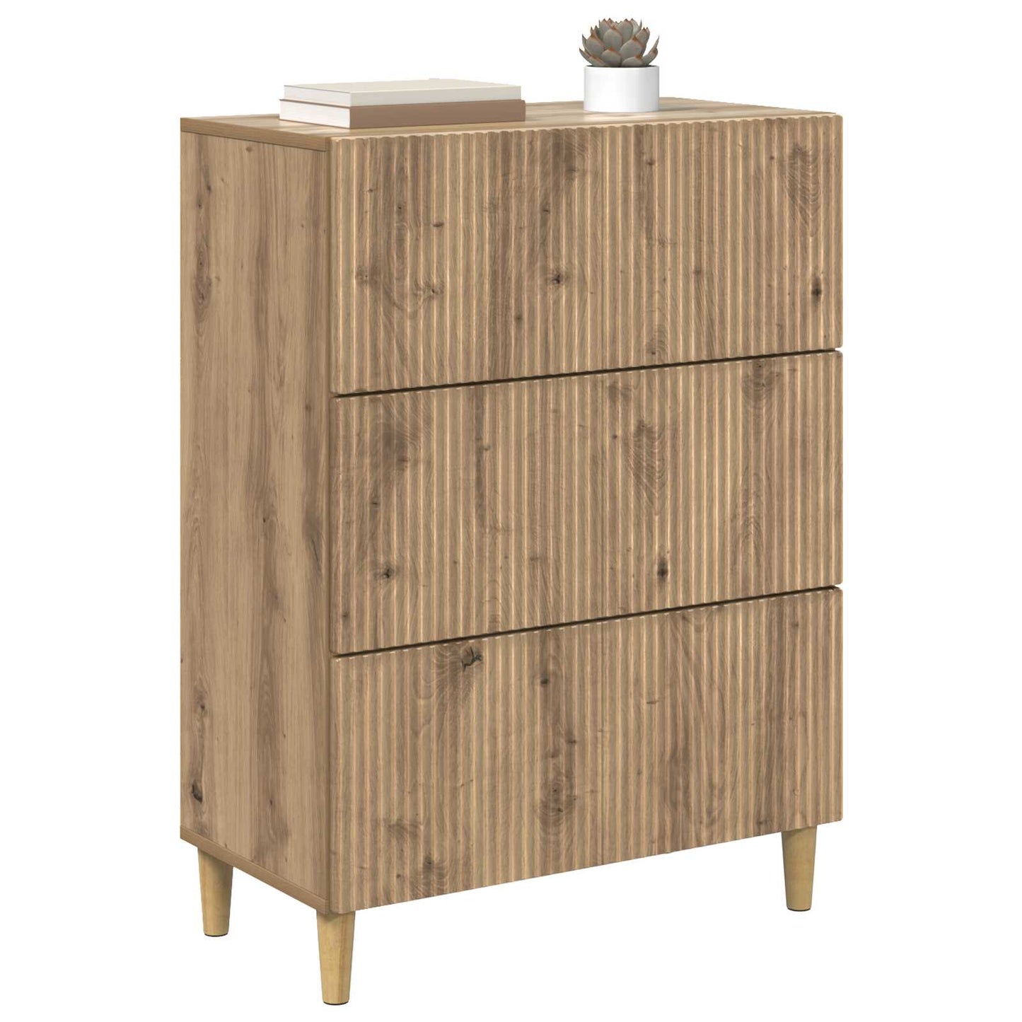 Ladenkast Artisanaal eiken 66 x 34,5 x 90 cm Bewerkt hout is nu te koop bij PeponiXL, paradijselijk wonen!