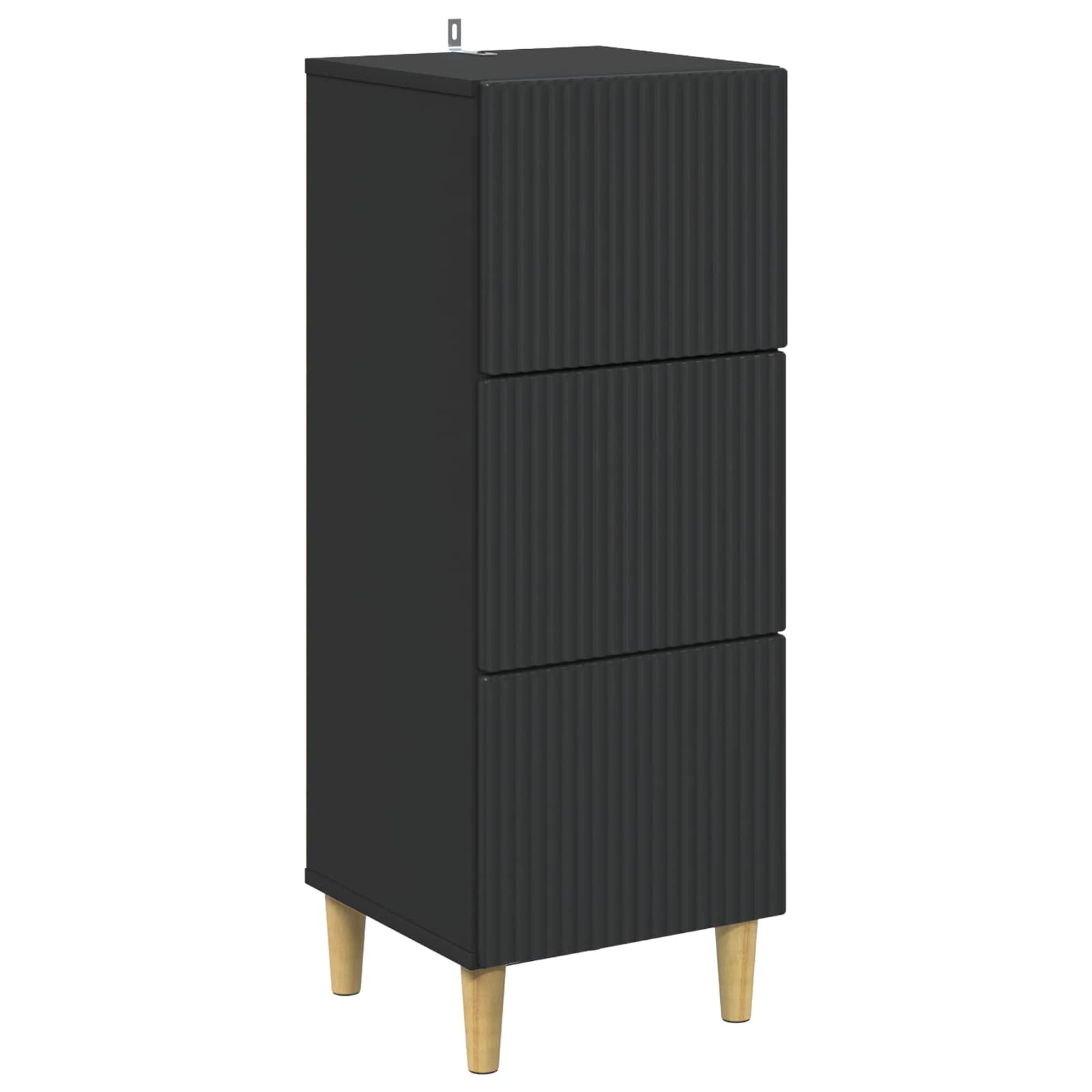 Ladenkast Zwart 33 x 34,5 x 90 cm Bewerkt hout is nu te koop bij PeponiXL, paradijselijk wonen!