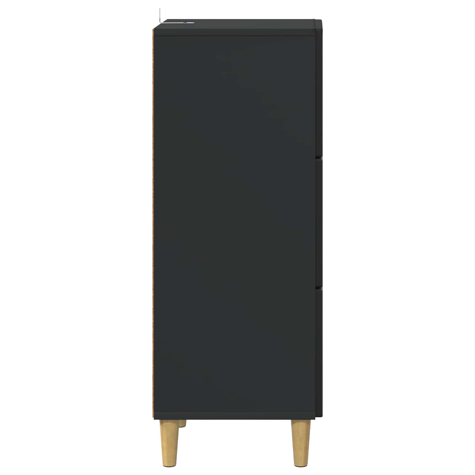 Ladenkast Zwart 33 x 34,5 x 90 cm Bewerkt hout is nu te koop bij PeponiXL, paradijselijk wonen!