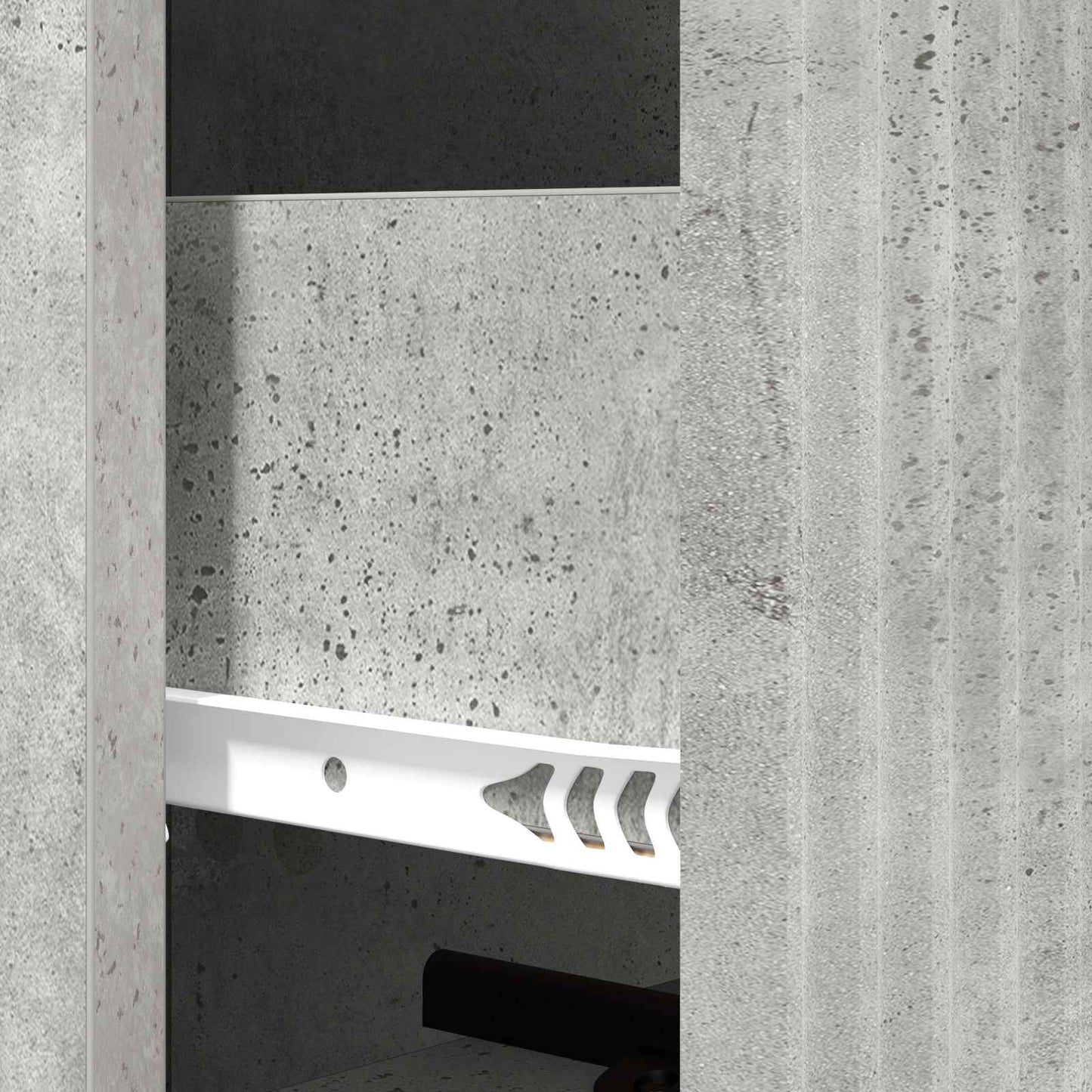 Ladenkast Betongrijs 33 x 34,5 x 90 cm Bewerkt hout is nu te koop bij PeponiXL, paradijselijk wonen!