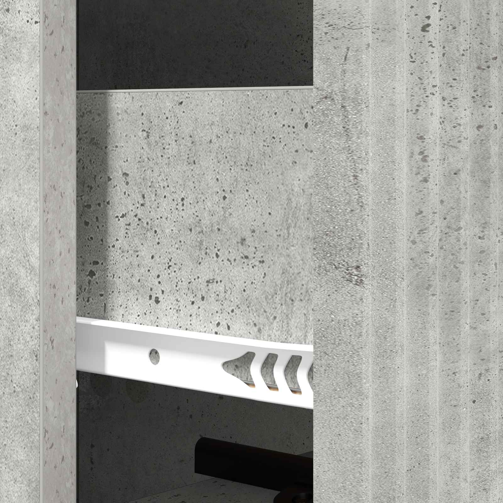 Ladenkast Betongrijs 33 x 34,5 x 90 cm Bewerkt hout is nu te koop bij PeponiXL, paradijselijk wonen!
