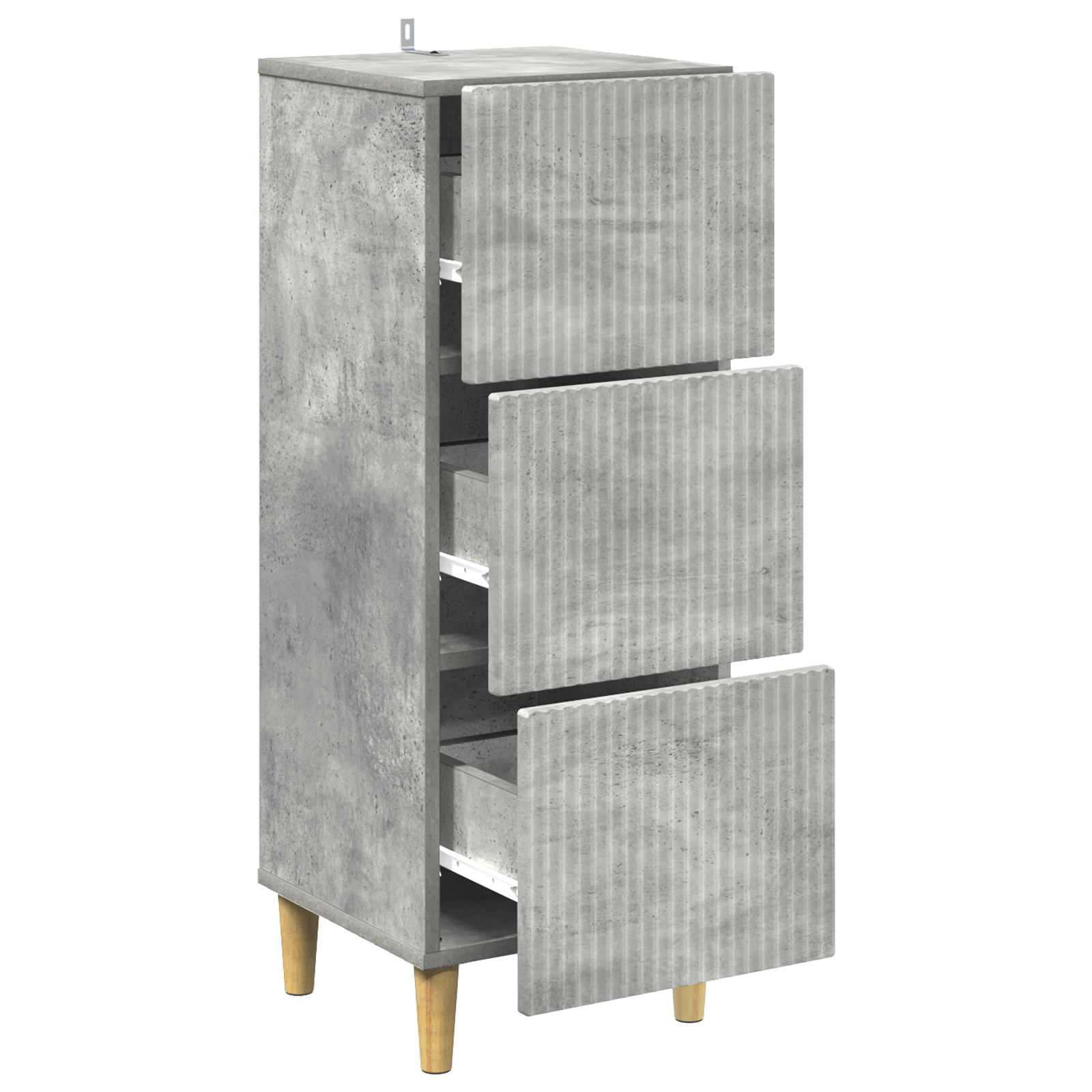 Ladenkast Betongrijs 33 x 34,5 x 90 cm Bewerkt hout is nu te koop bij PeponiXL, paradijselijk wonen!