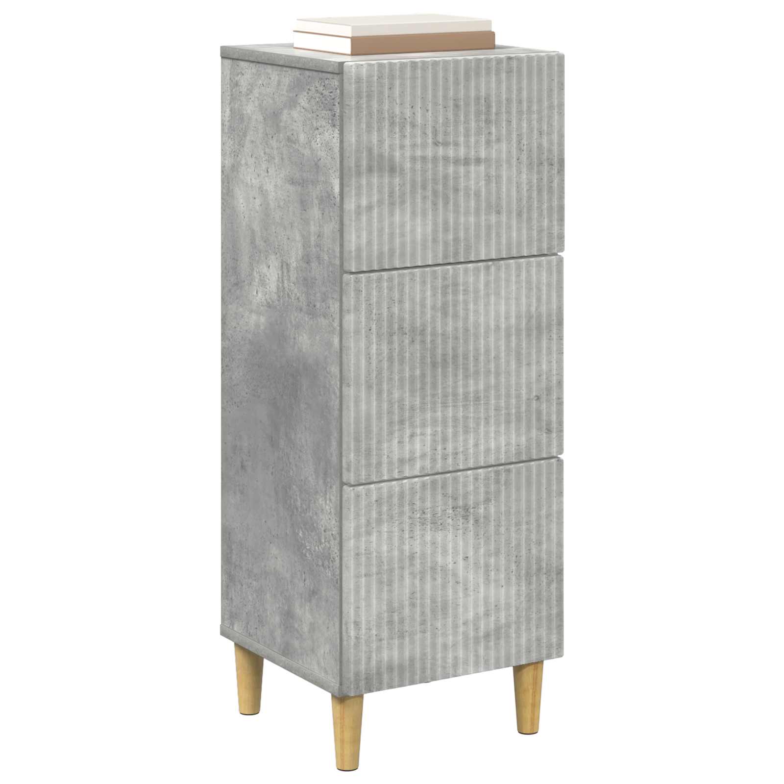 Ladenkast Betongrijs 33 x 34,5 x 90 cm Bewerkt hout is nu te koop bij PeponiXL, paradijselijk wonen!