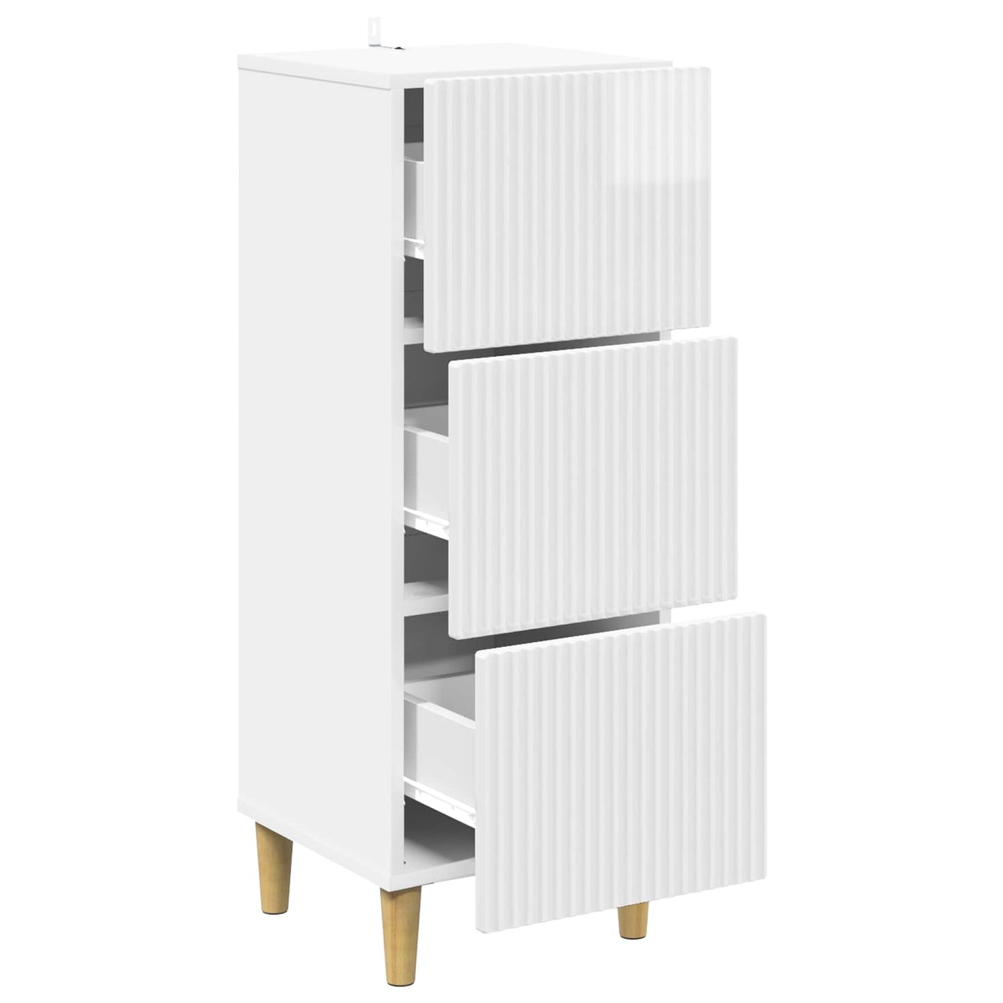 Ladenkast Hoogglans Wit 33 x 34,5 x 90 cm Bewerkt hout is nu te koop bij PeponiXL, paradijselijk wonen!