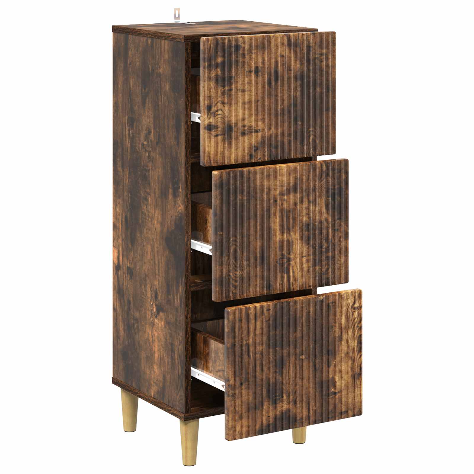 Ladenkast Gerookt eiken 33 x 34,5 x 90 cm Bewerkt hout is nu te koop bij PeponiXL, paradijselijk wonen!