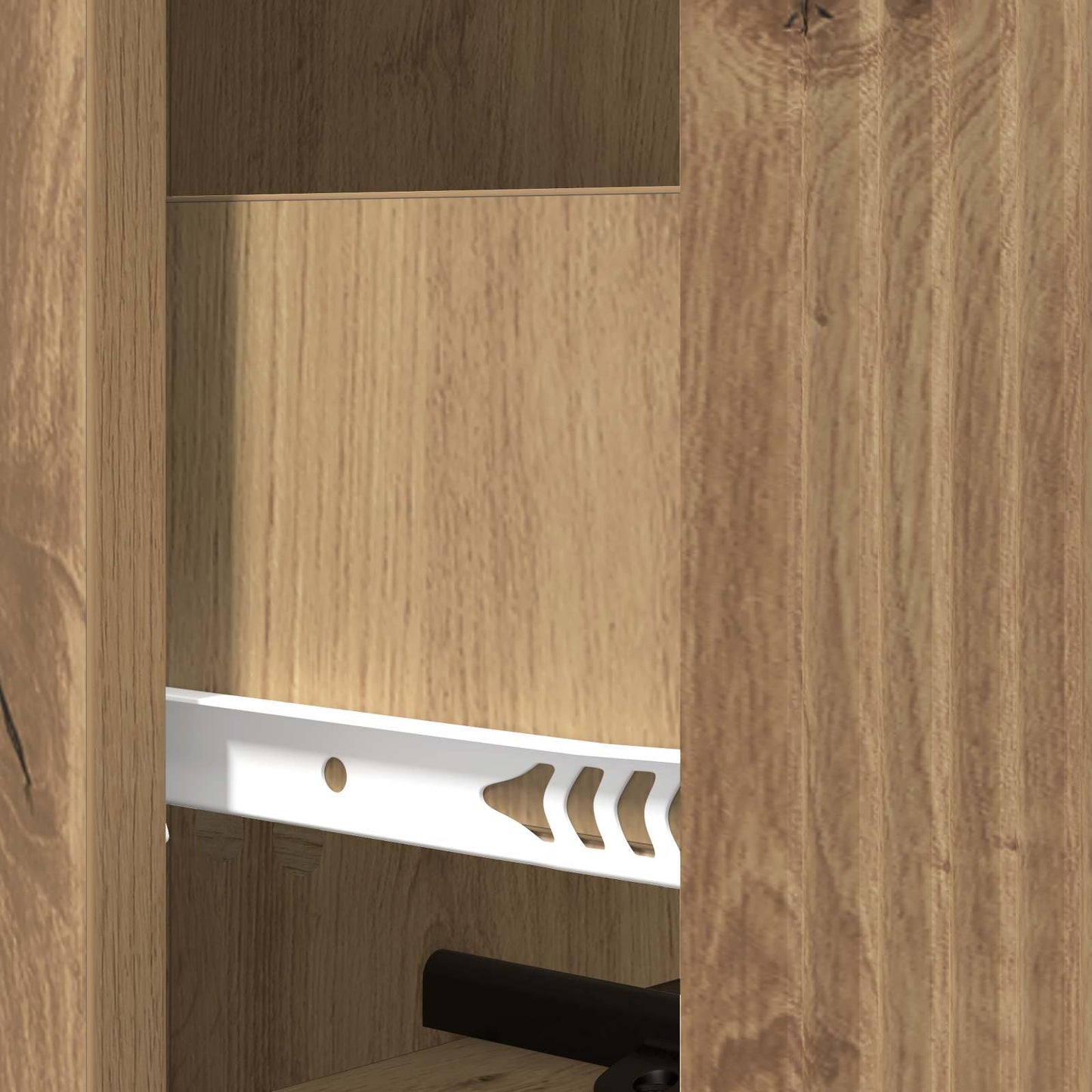 Ladenkast Artisanaal eiken 33 x 34,5 x 90 cm Bewerkt hout is nu te koop bij PeponiXL, paradijselijk wonen!