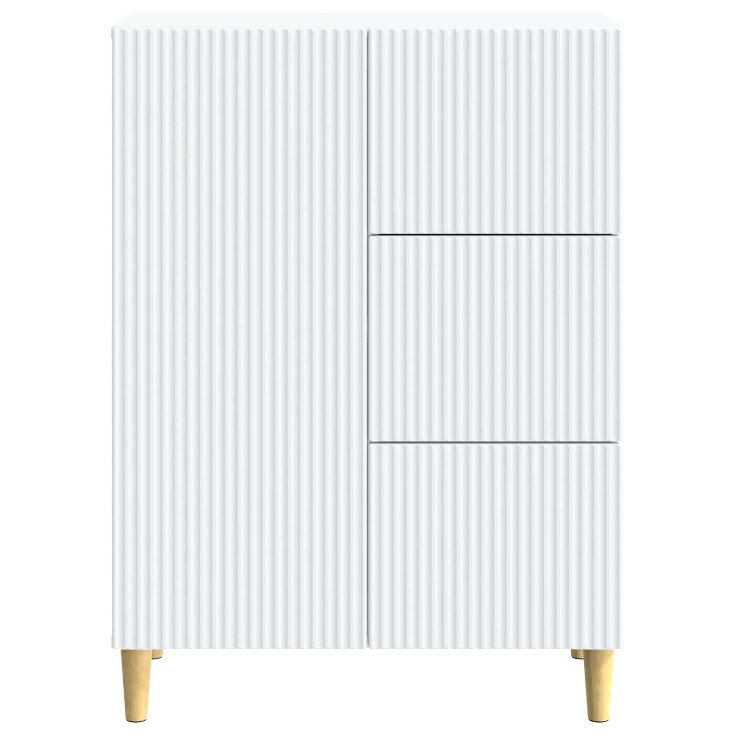 Dressoir Wit 66 x 34,5 x 90 cm Bewerkt hout is nu te koop bij PeponiXL, paradijselijk wonen!