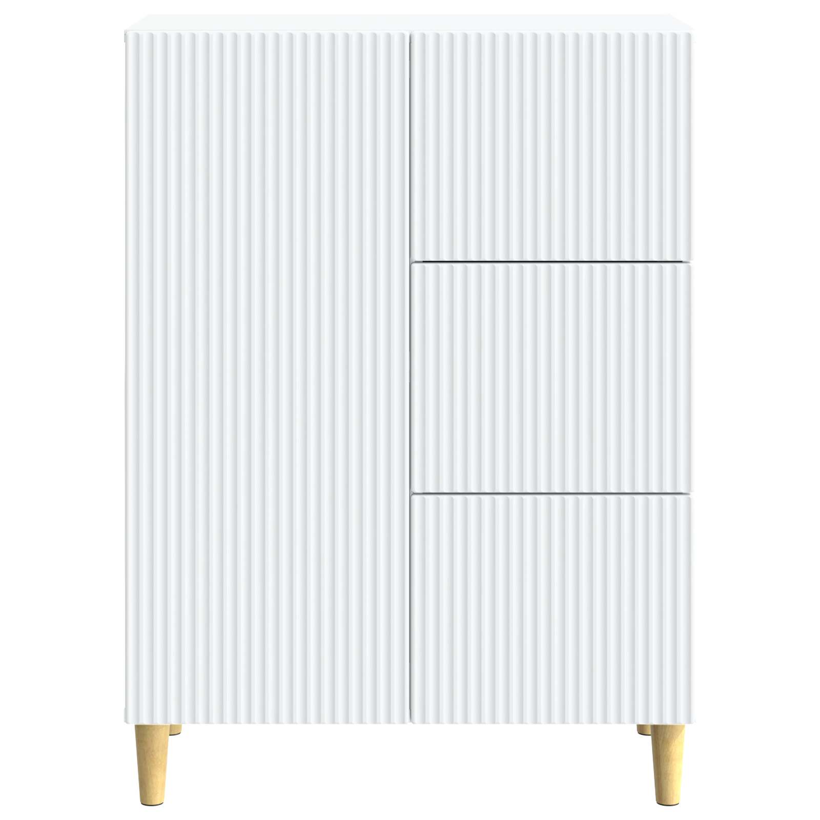Dressoir Wit 66 x 34,5 x 90 cm Bewerkt hout is nu te koop bij PeponiXL, paradijselijk wonen!
