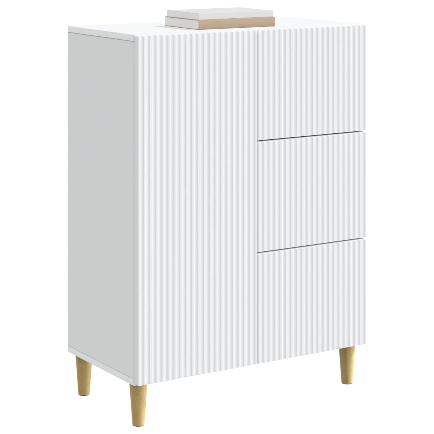 Dressoir Wit 66 x 34,5 x 90 cm Bewerkt hout is nu te koop bij PeponiXL, paradijselijk wonen!