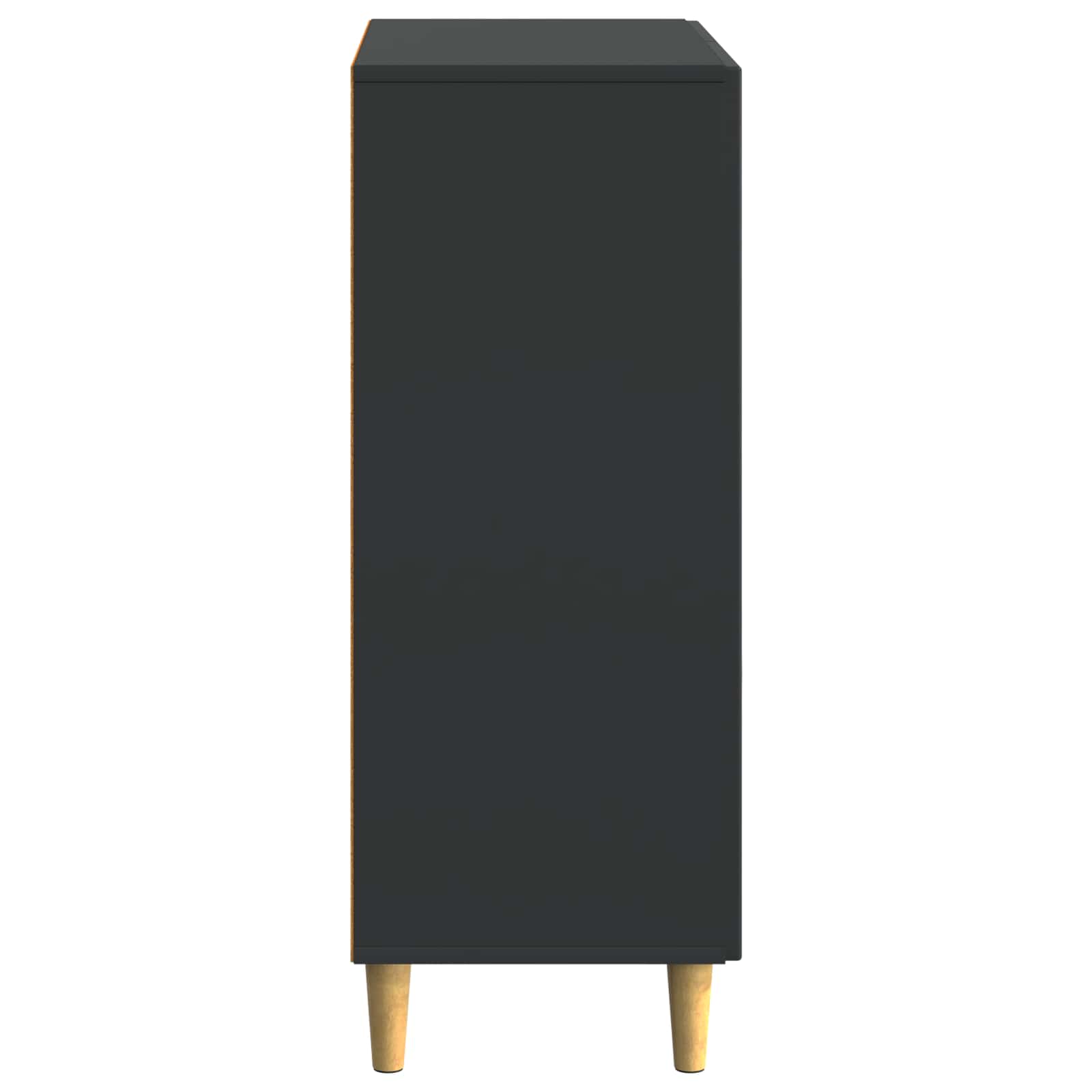 Dressoir met lade Zwart 66 x 34,5 x 90 cm Bewerkt hout is nu te koop bij PeponiXL, paradijselijk wonen!