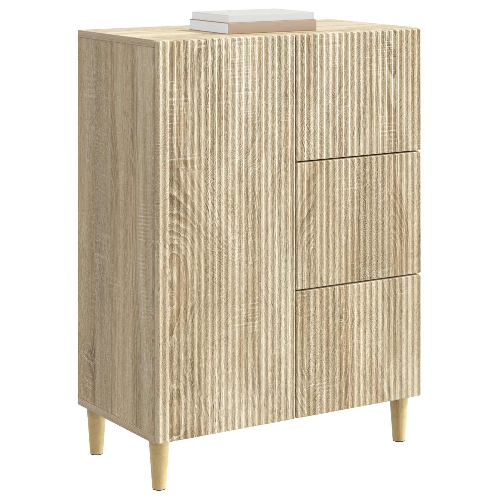 Dressoir met lade Sonoma Eiken 66 x 34,5 x 90 cm Bewerkt hout is nu te koop bij PeponiXL, paradijselijk wonen!