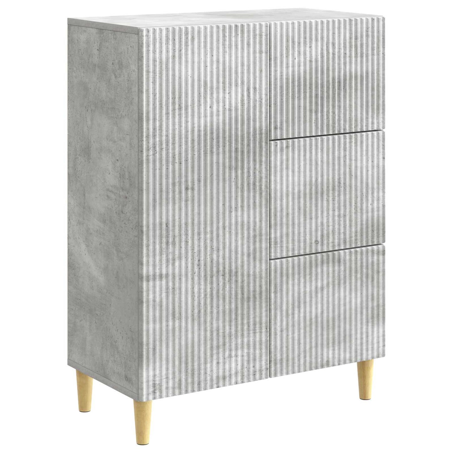 Dressoir met lade Betongrijs 66 x 34,5 x 90 cm Bewerkt hout is nu te koop bij PeponiXL, paradijselijk wonen!
