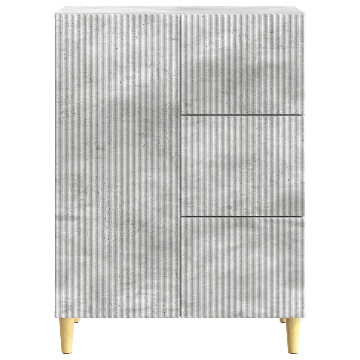 Dressoir met lade Betongrijs 66 x 34,5 x 90 cm Bewerkt hout is nu te koop bij PeponiXL, paradijselijk wonen!