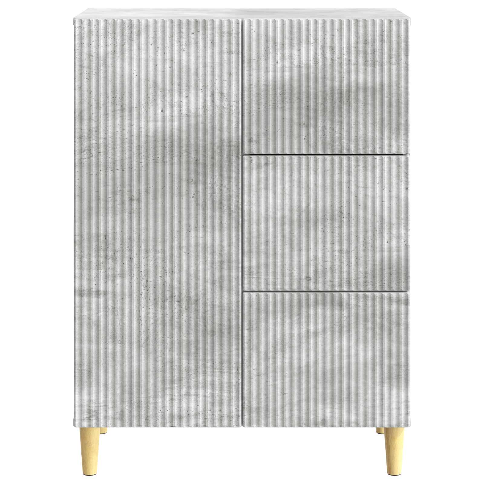 Dressoir met lade Betongrijs 66 x 34,5 x 90 cm Bewerkt hout is nu te koop bij PeponiXL, paradijselijk wonen!