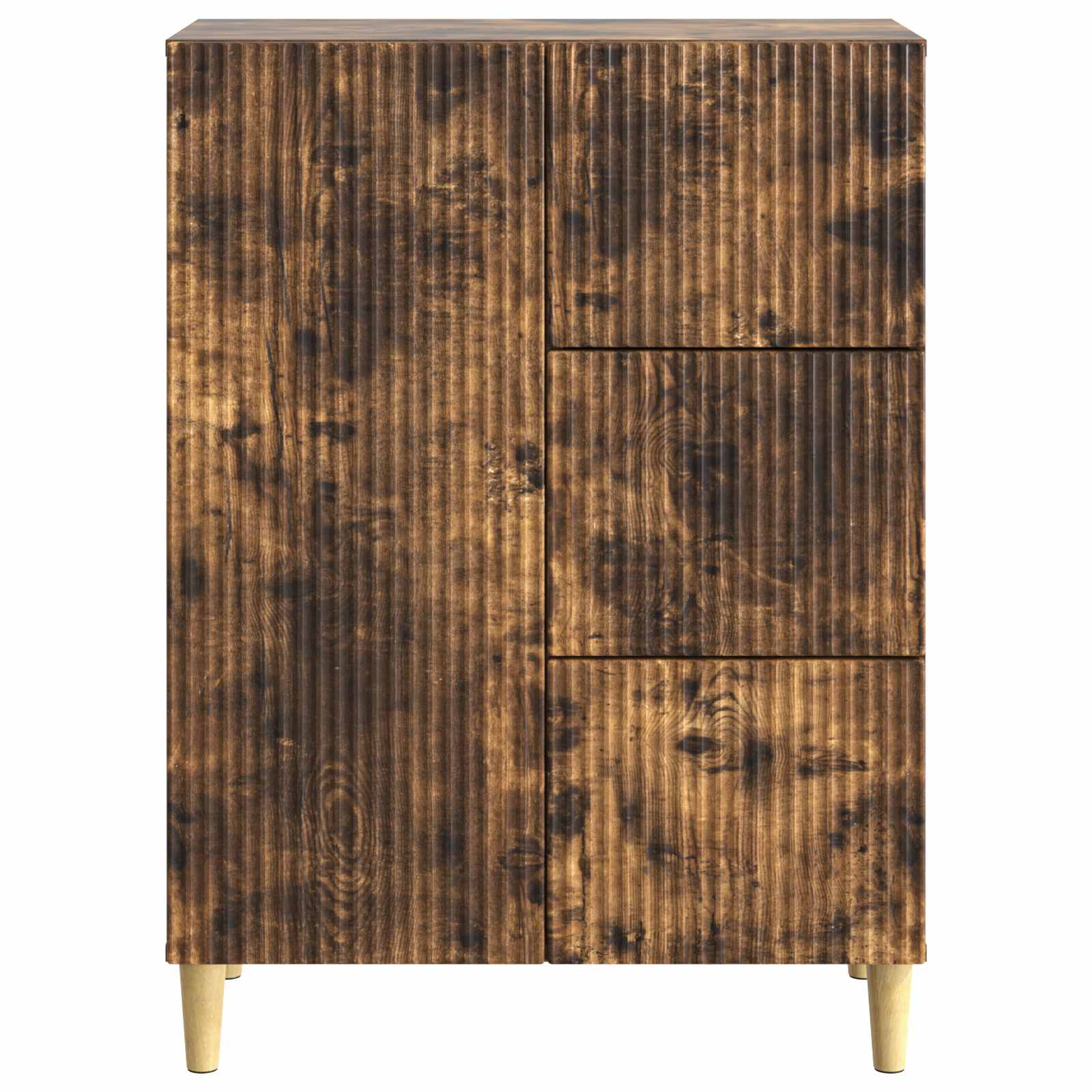 Dressoir met lade Gerookt eiken 66 x 34,5 x 90 cm Bewerkt hout is nu te koop bij PeponiXL, paradijselijk wonen!