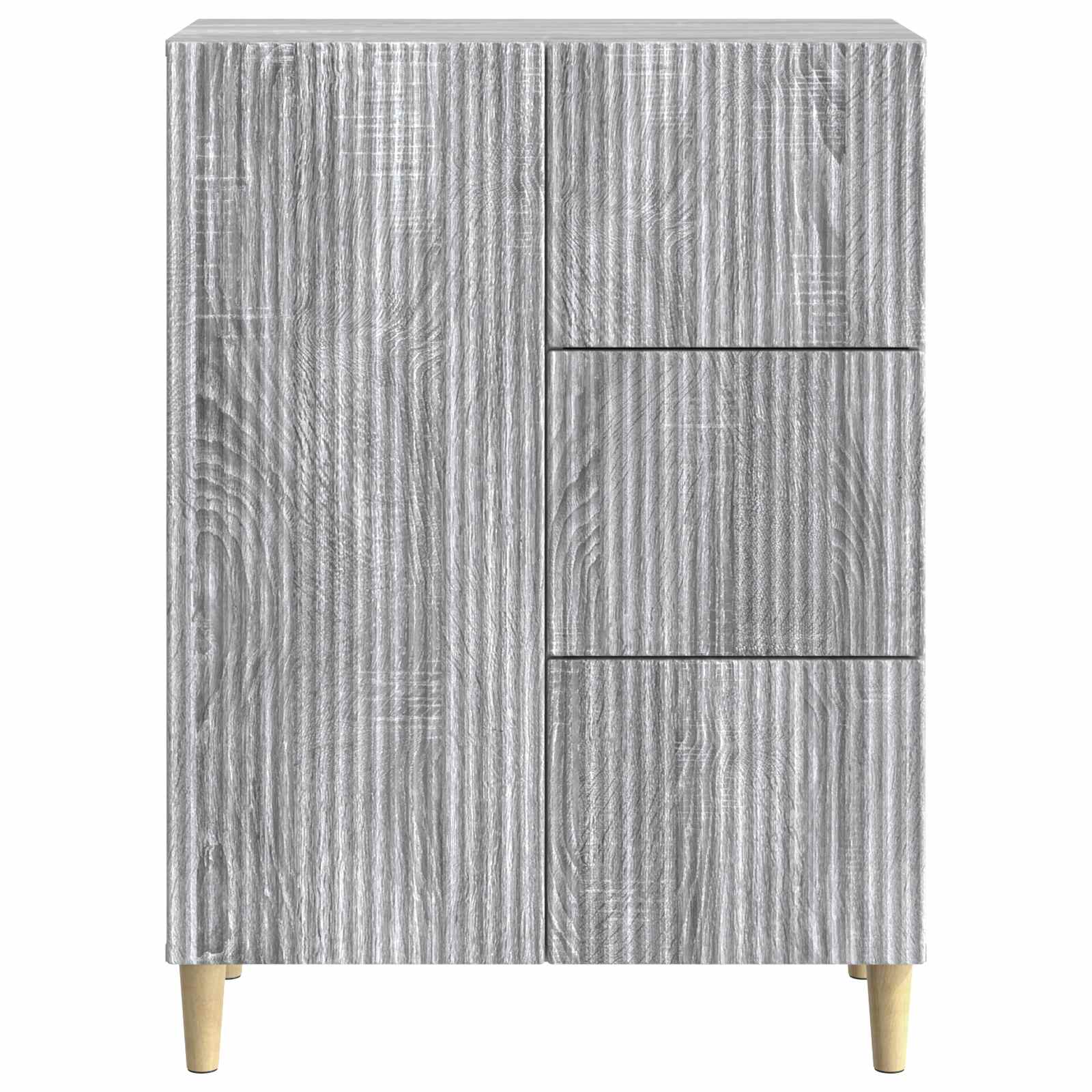Dressoir met lade Grijs sonoma 66 x 34,5 x 90 cm Bewerkt hout is nu te koop bij PeponiXL, paradijselijk wonen!