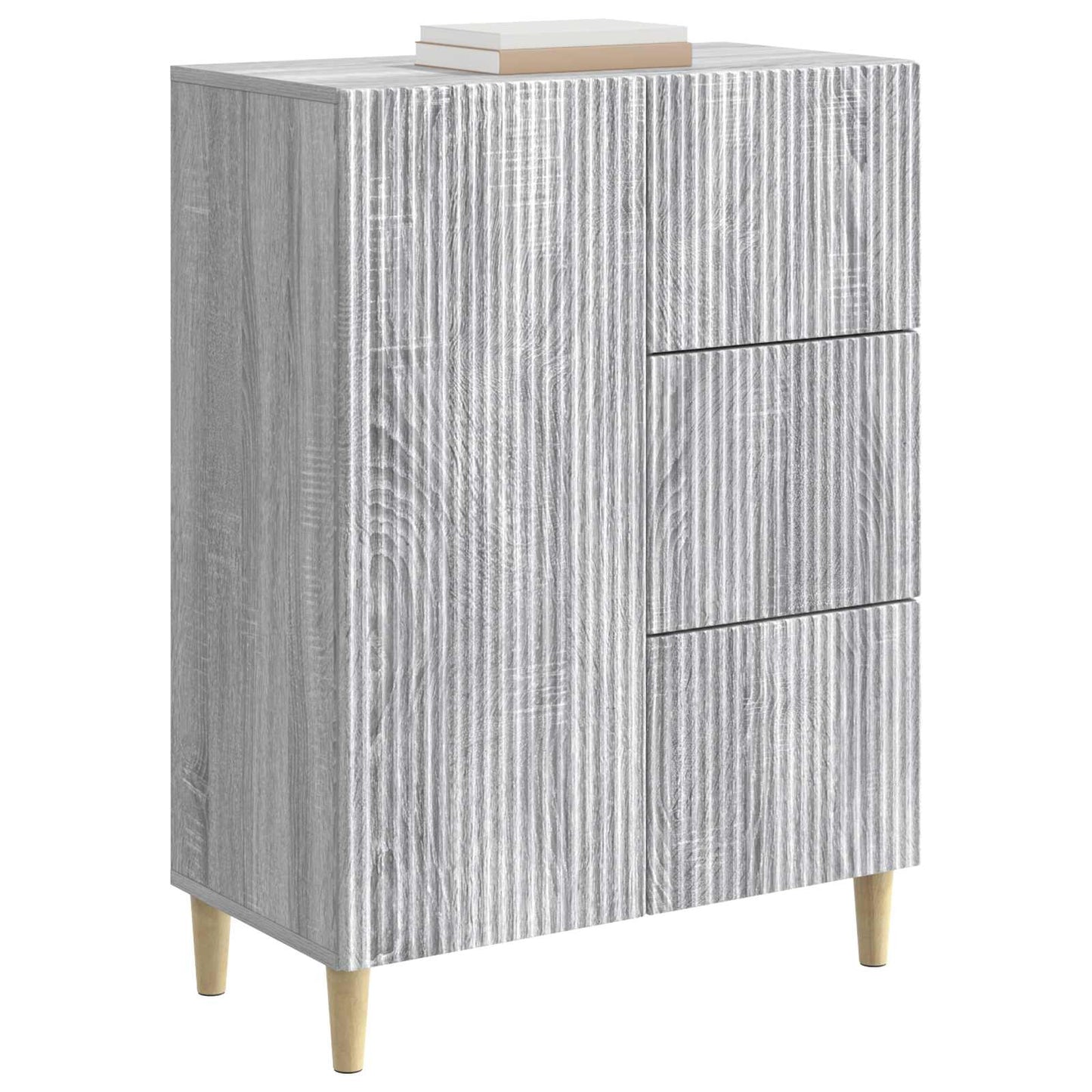 Dressoir met lade Grijs sonoma 66 x 34,5 x 90 cm Bewerkt hout is nu te koop bij PeponiXL, paradijselijk wonen!