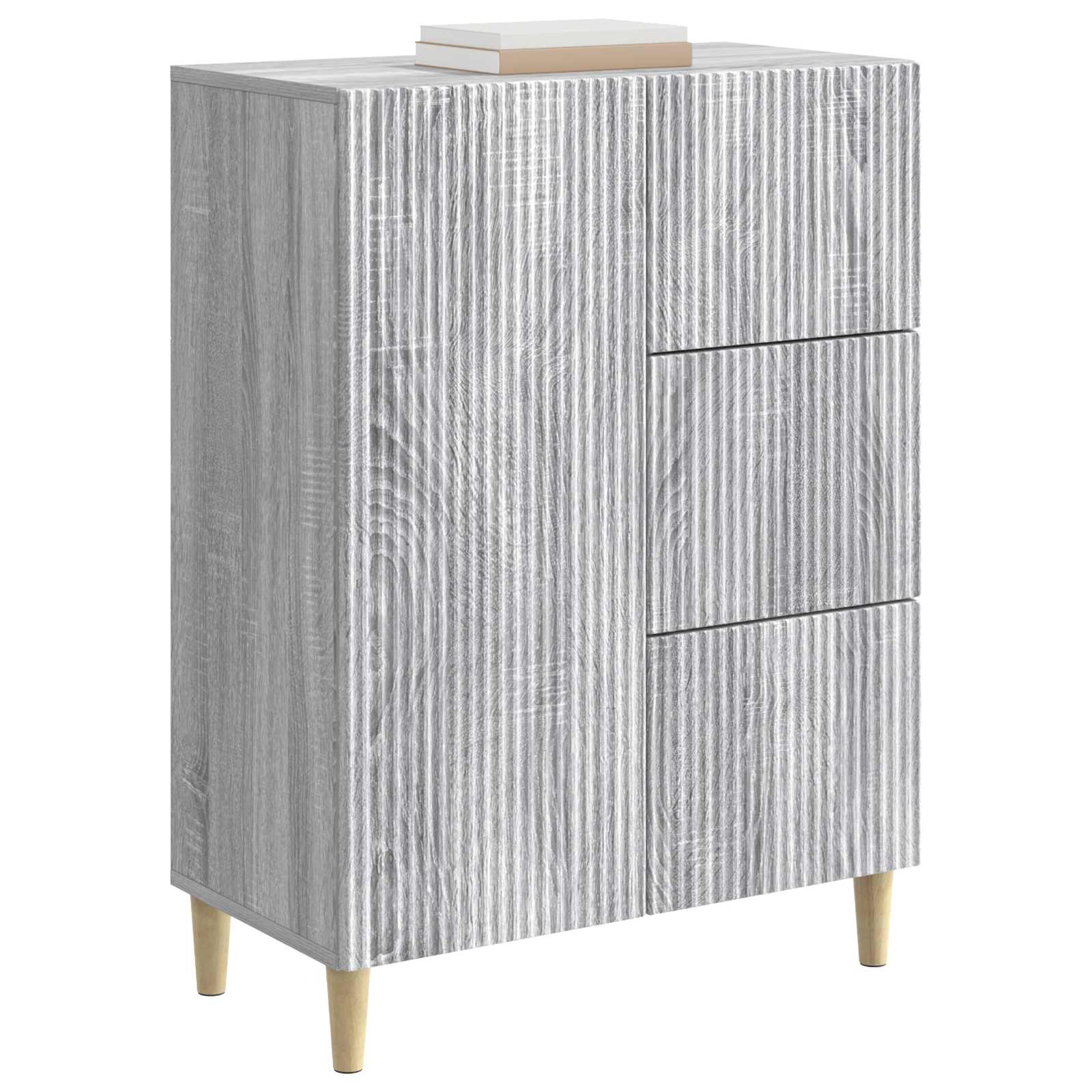 Dressoir met lade Grijs sonoma 66 x 34,5 x 90 cm Bewerkt hout is nu te koop bij PeponiXL, paradijselijk wonen!