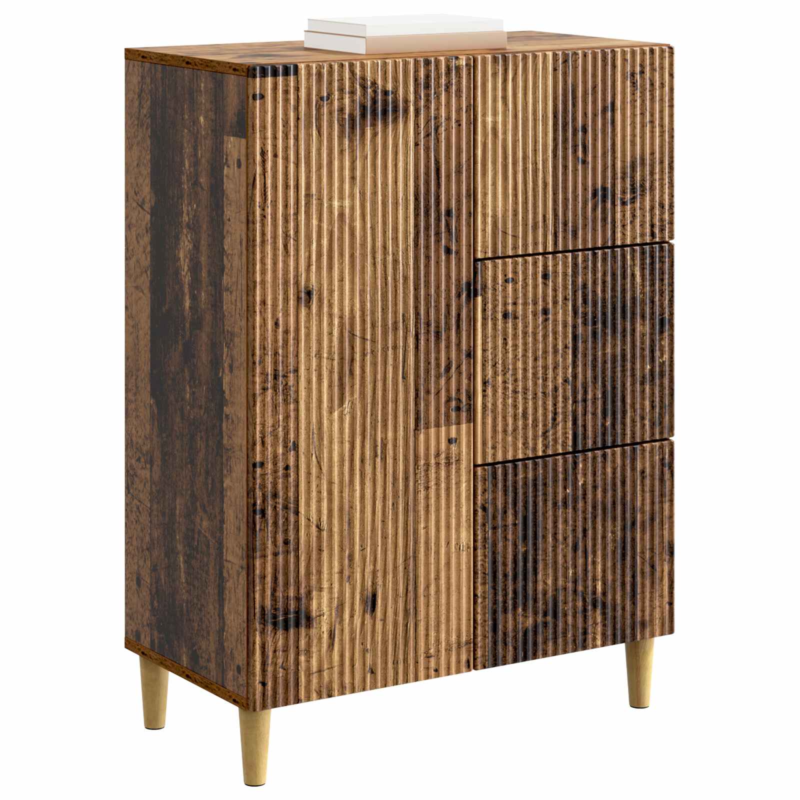 Dressoir met lade Oud hout 66 x 34,5 x 90 cm Bewerkt hout is nu te koop bij PeponiXL, paradijselijk wonen!