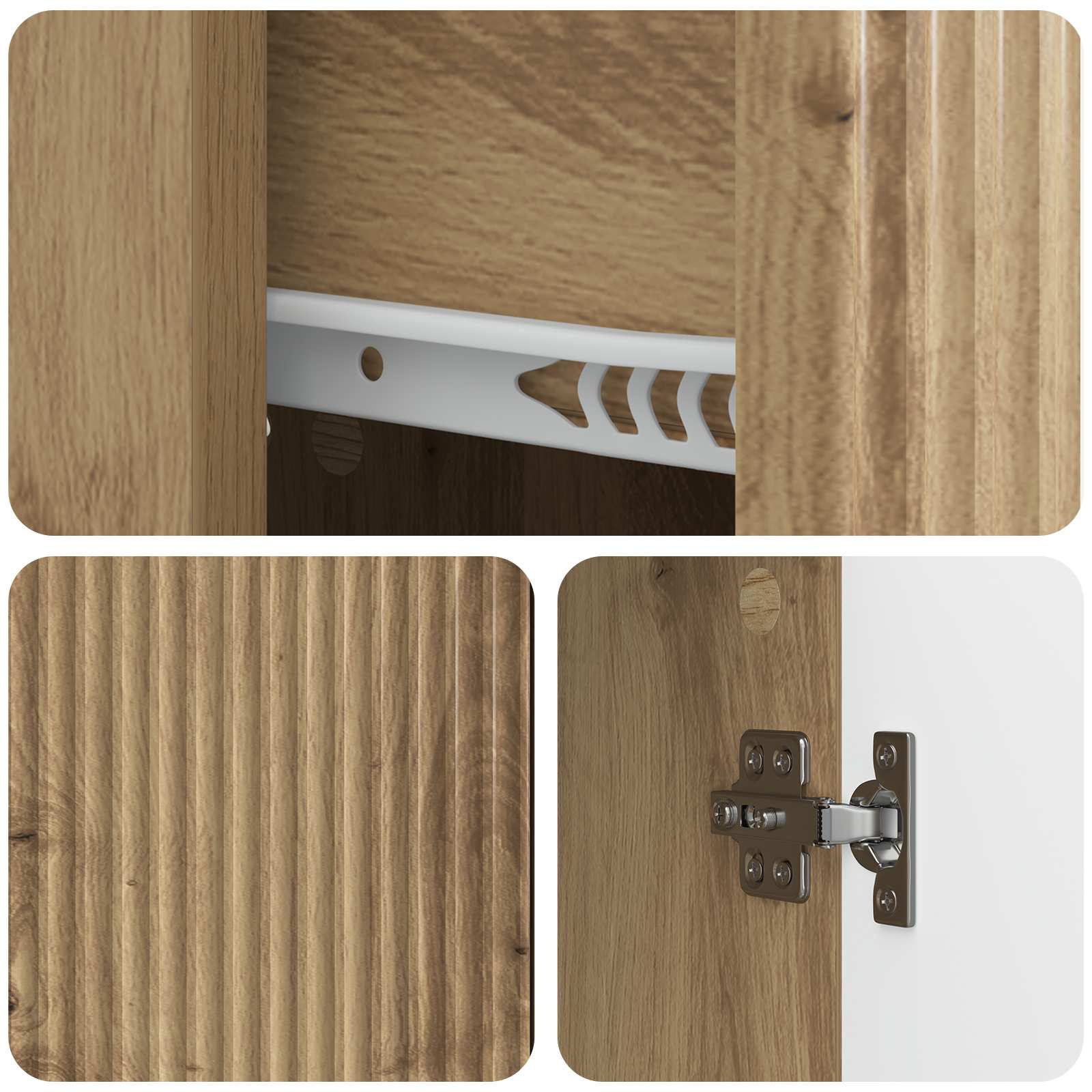 Dressoir Artisanaal eiken 66 x 34,5 x 90 cm Bewerkt hout is nu te koop bij PeponiXL, paradijselijk wonen!