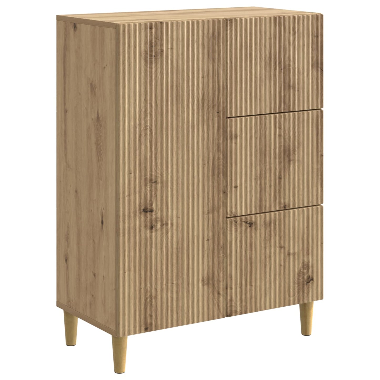Dressoir Artisanaal eiken 66 x 34,5 x 90 cm Bewerkt hout is nu te koop bij PeponiXL, paradijselijk wonen!