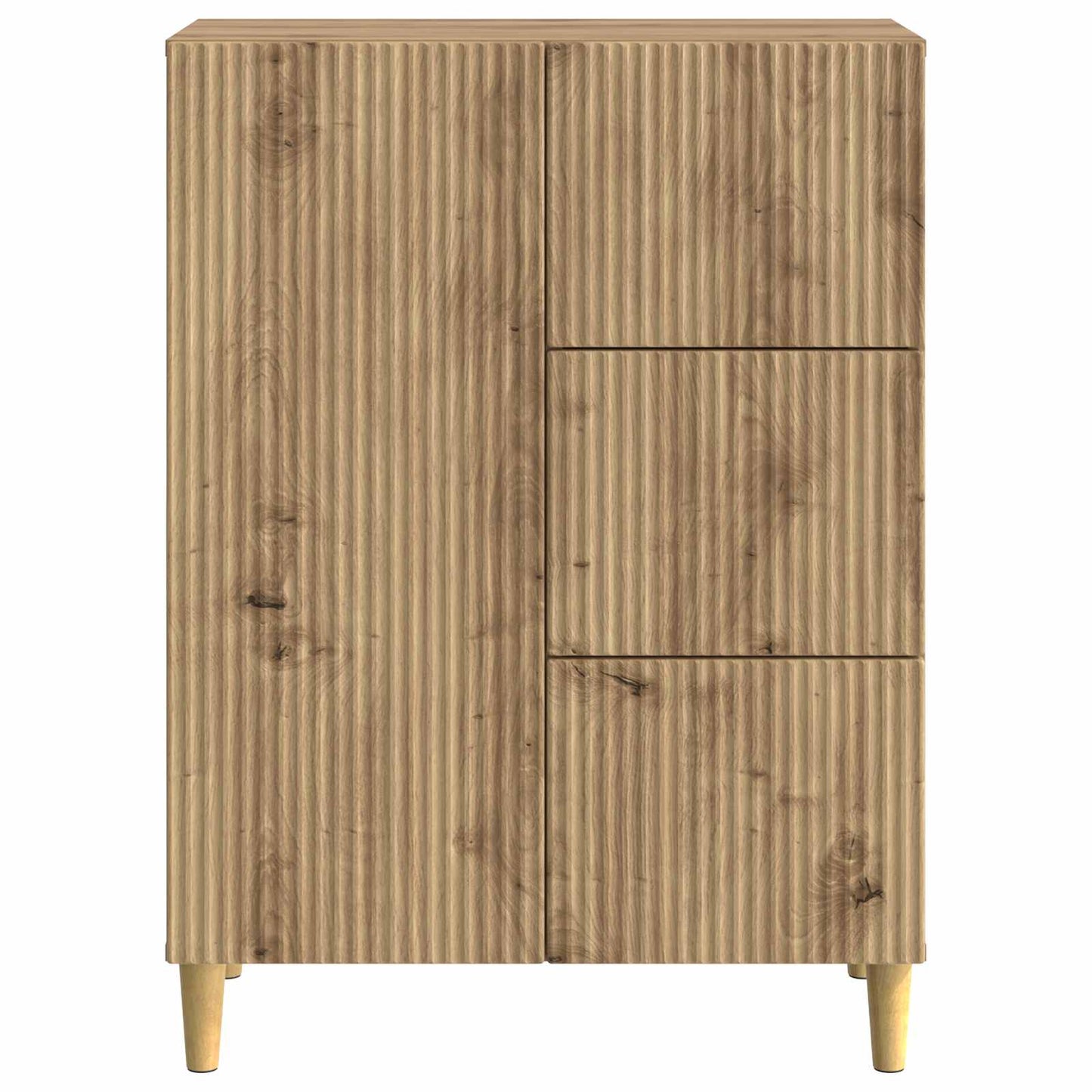 Dressoir Artisanaal eiken 66 x 34,5 x 90 cm Bewerkt hout is nu te koop bij PeponiXL, paradijselijk wonen!