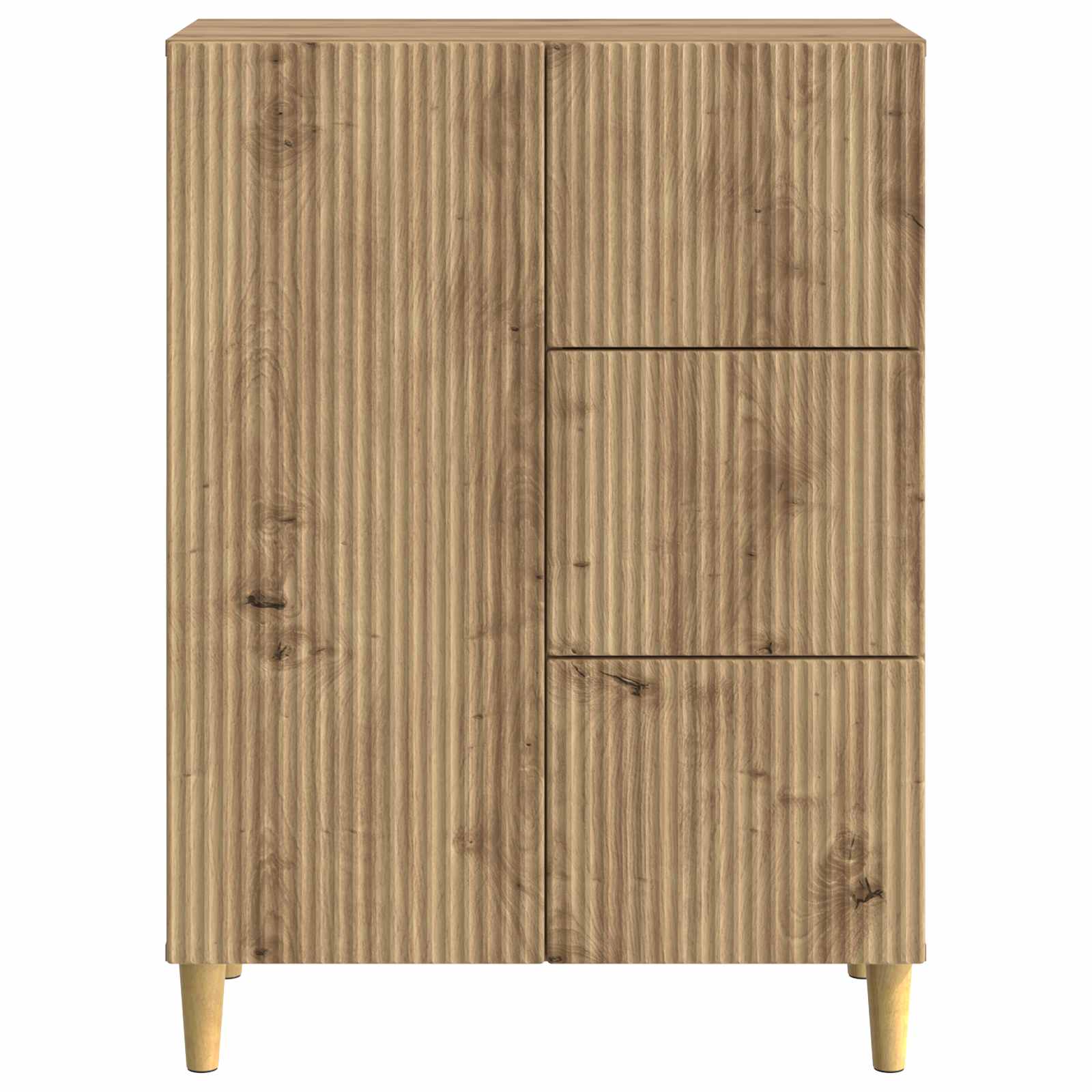 Dressoir Artisanaal eiken 66 x 34,5 x 90 cm Bewerkt hout is nu te koop bij PeponiXL, paradijselijk wonen!