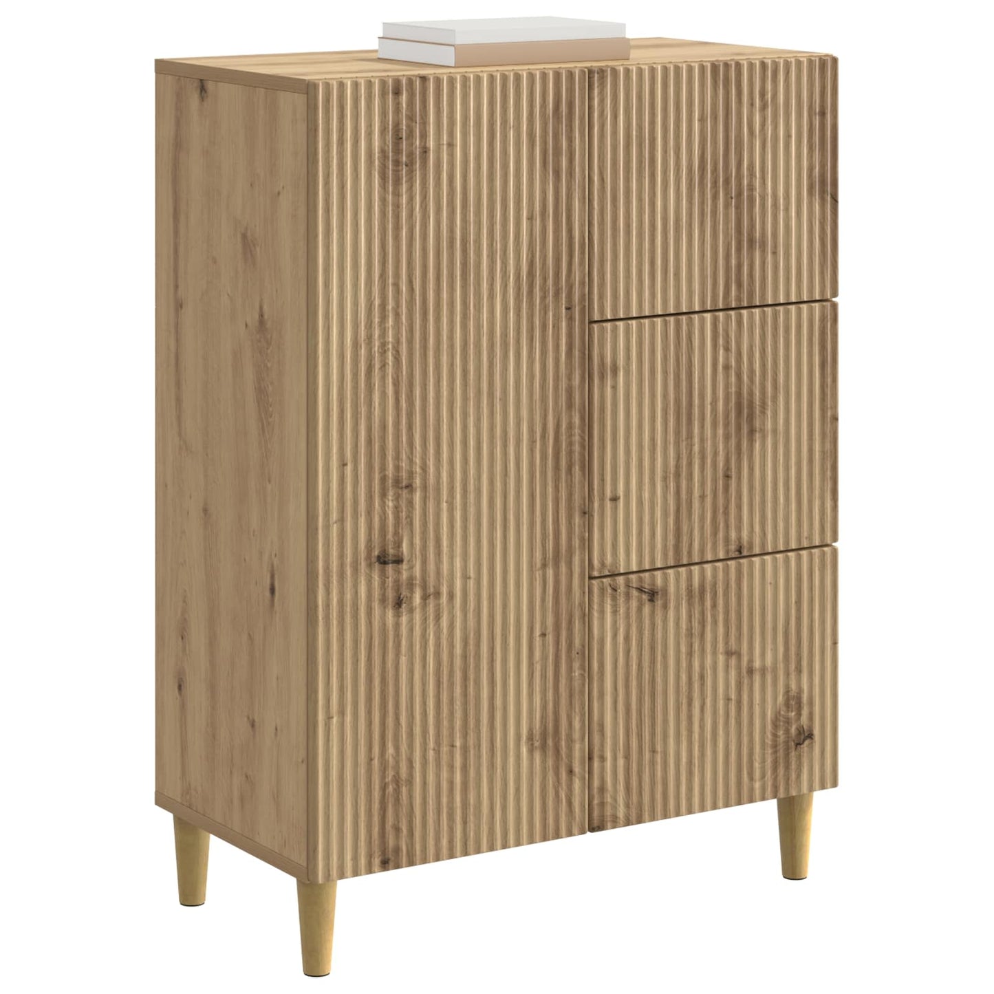 Dressoir Artisanaal eiken 66 x 34,5 x 90 cm Bewerkt hout is nu te koop bij PeponiXL, paradijselijk wonen!