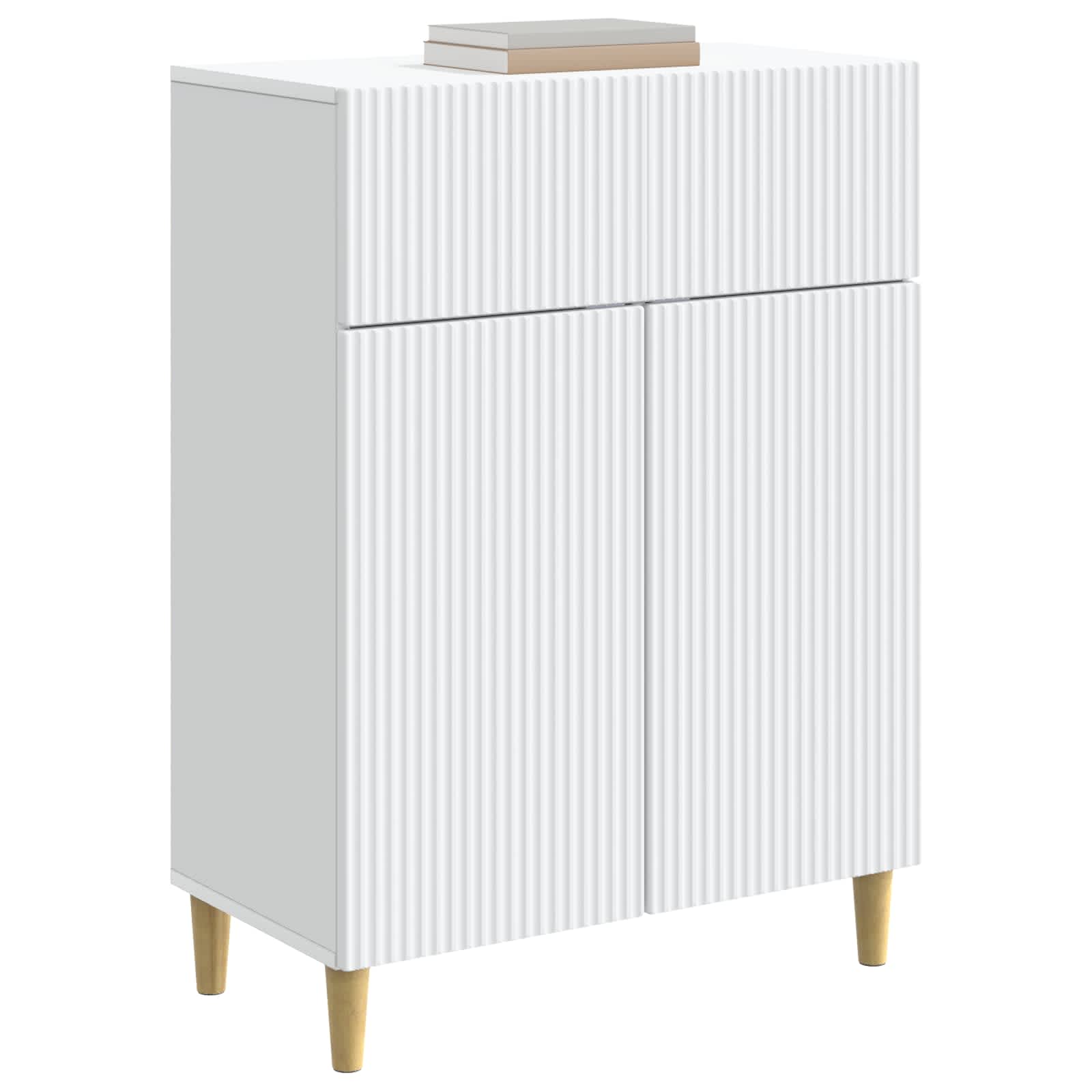 Dressoir Wit 66 x 34,5 x 90 cm Bewerkt hout is nu te koop bij PeponiXL, paradijselijk wonen!