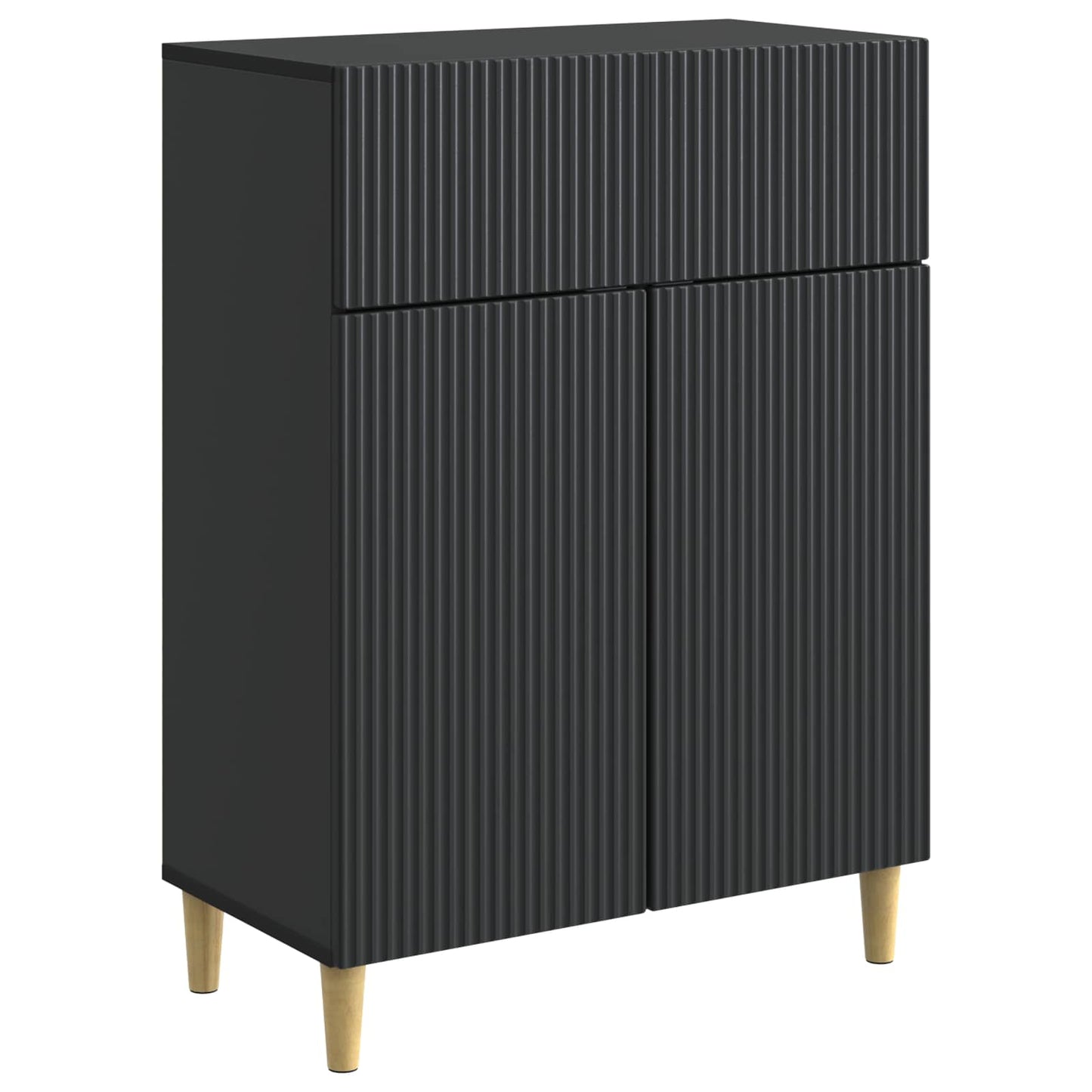 Dressoir met lade Zwart 66 x 34,5 x 90 cm Bewerkt hout is nu te koop bij PeponiXL, paradijselijk wonen!