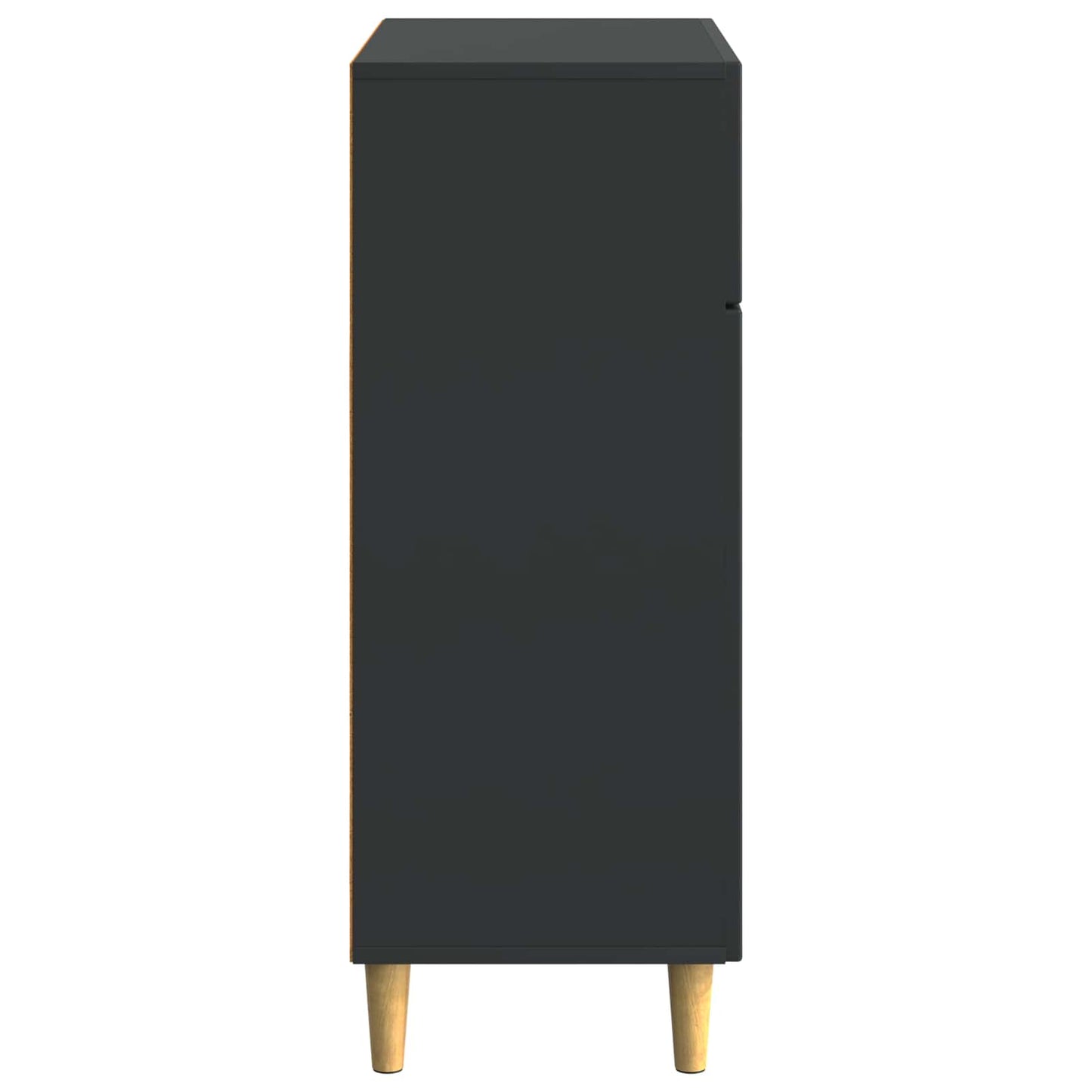 Dressoir met lade Zwart 66 x 34,5 x 90 cm Bewerkt hout is nu te koop bij PeponiXL, paradijselijk wonen!