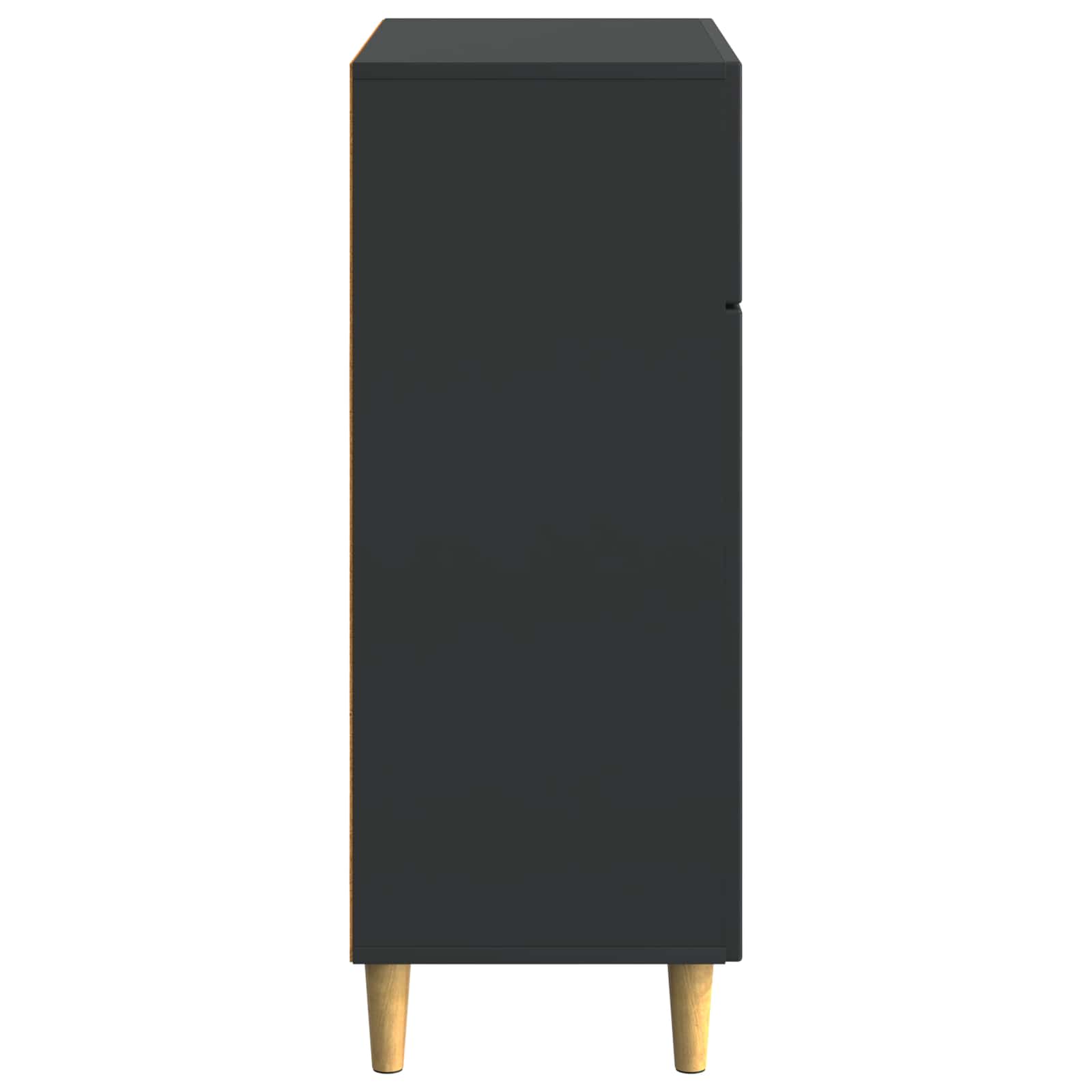 Dressoir met lade Zwart 66 x 34,5 x 90 cm Bewerkt hout is nu te koop bij PeponiXL, paradijselijk wonen!