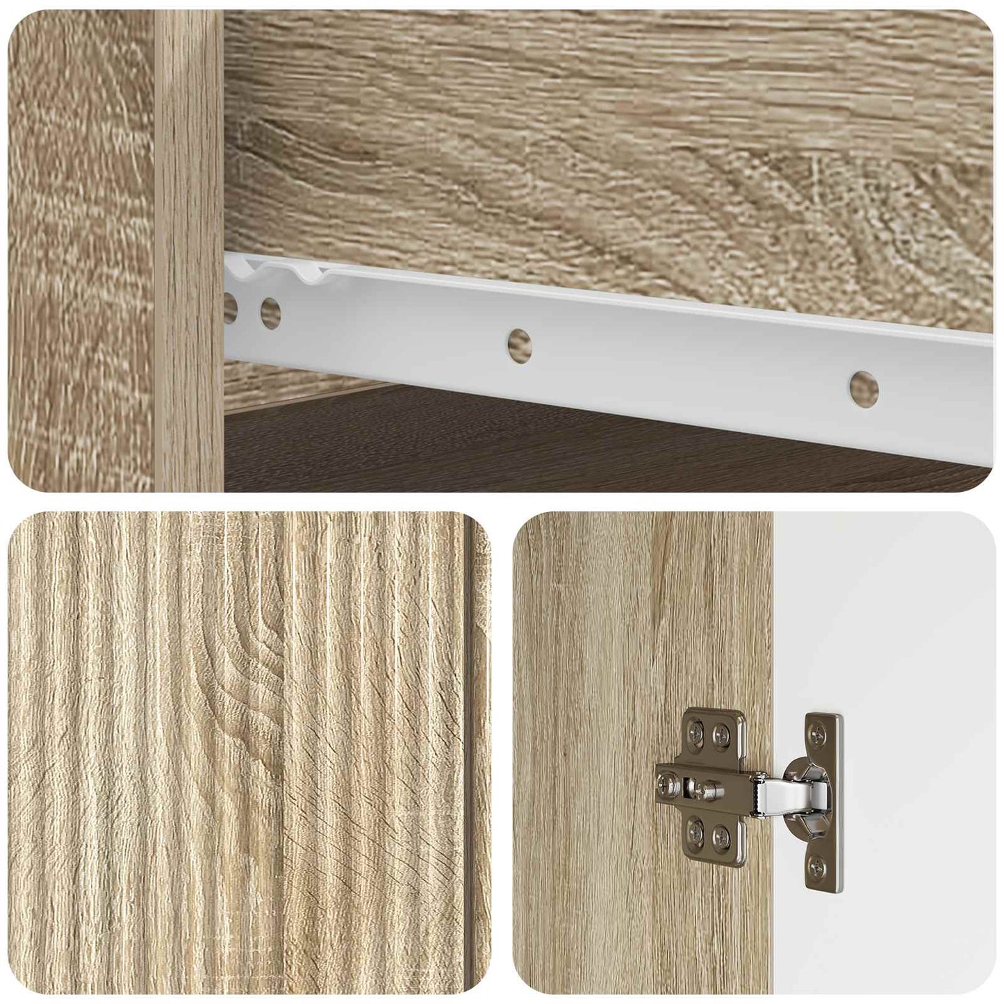 Dressoir met lade Sonoma Eiken 66 x 34,5 x 90 cm Bewerkt hout is nu te koop bij PeponiXL, paradijselijk wonen!