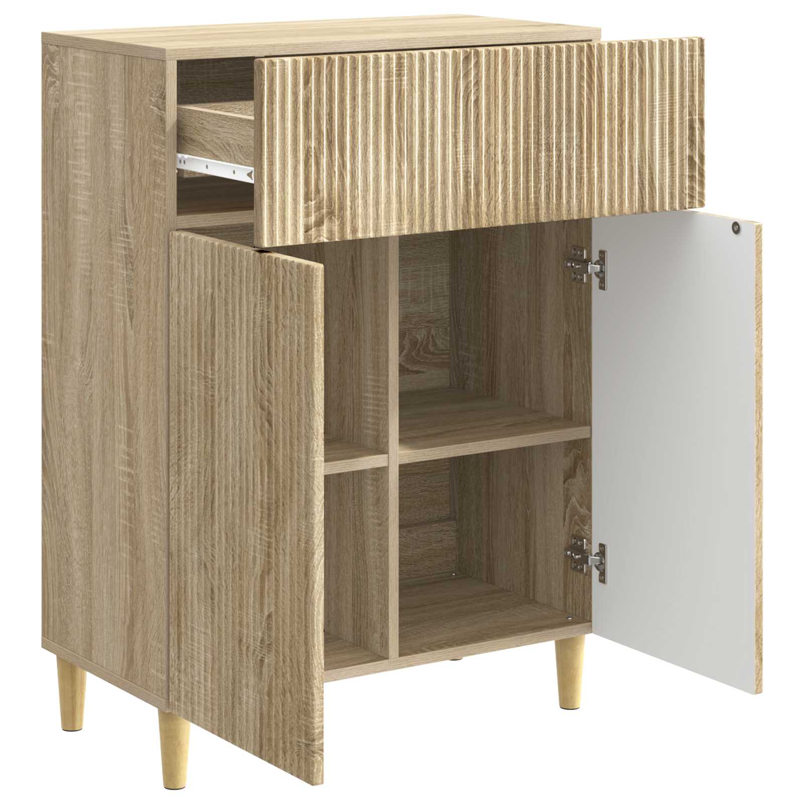 Dressoir met lade Sonoma Eiken 66 x 34,5 x 90 cm Bewerkt hout is nu te koop bij PeponiXL, paradijselijk wonen!