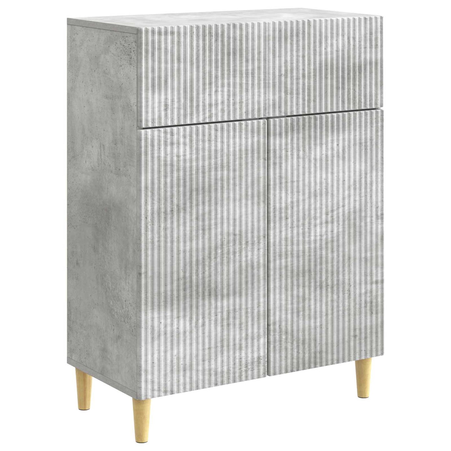 Dressoir met lade Betongrijs 66 x 34,5 x 90 cm Bewerkt hout is nu te koop bij PeponiXL, paradijselijk wonen!