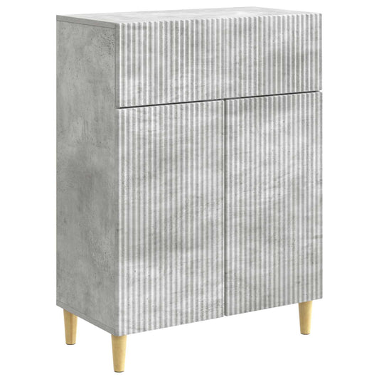 Dressoir met lade Betongrijs 66 x 34,5 x 90 cm Bewerkt hout is nu te koop bij PeponiXL, paradijselijk wonen!
