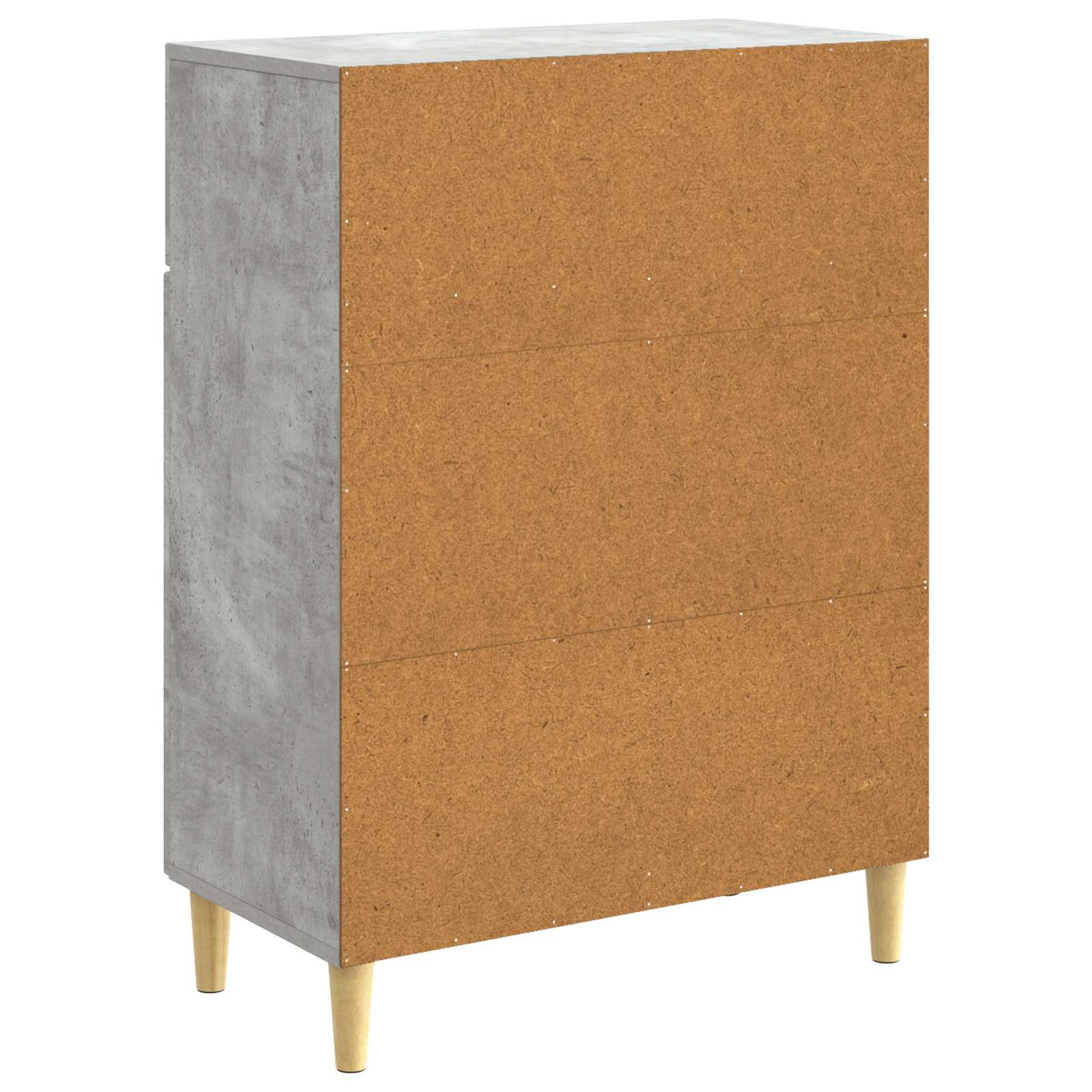 Dressoir met lade Betongrijs 66 x 34,5 x 90 cm Bewerkt hout is nu te koop bij PeponiXL, paradijselijk wonen!