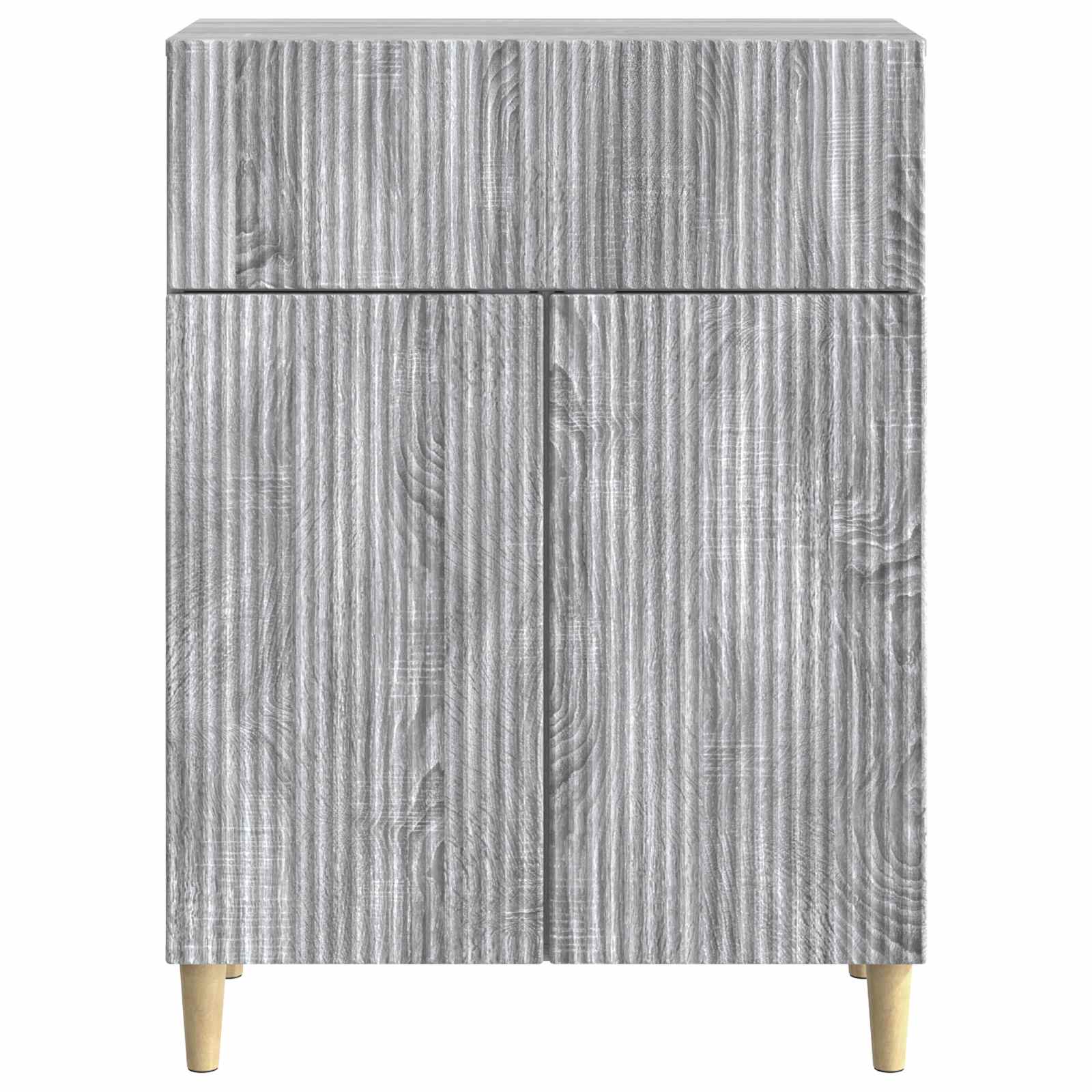 Dressoir met lade Grijs sonoma 66 x 34,5 x 90 cm Bewerkt hout is nu te koop bij PeponiXL, paradijselijk wonen!