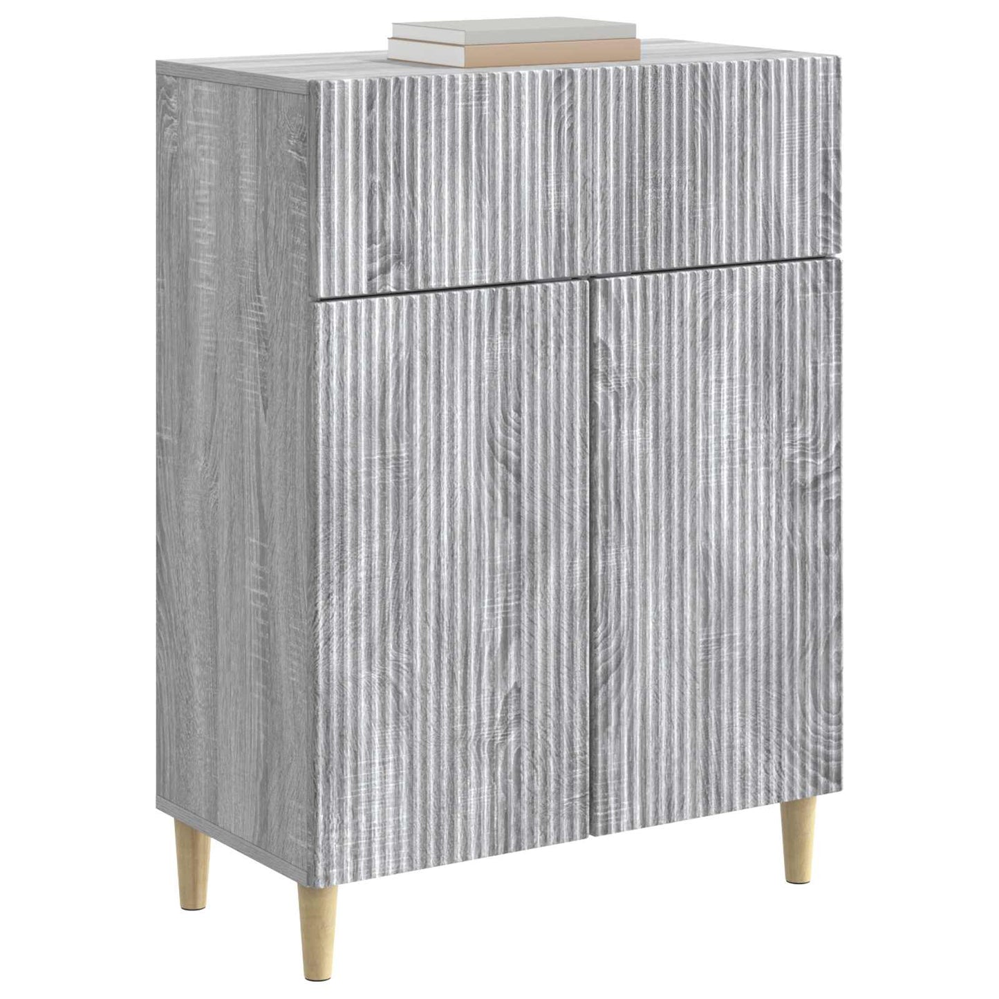 Dressoir met lade Grijs sonoma 66 x 34,5 x 90 cm Bewerkt hout is nu te koop bij PeponiXL, paradijselijk wonen!