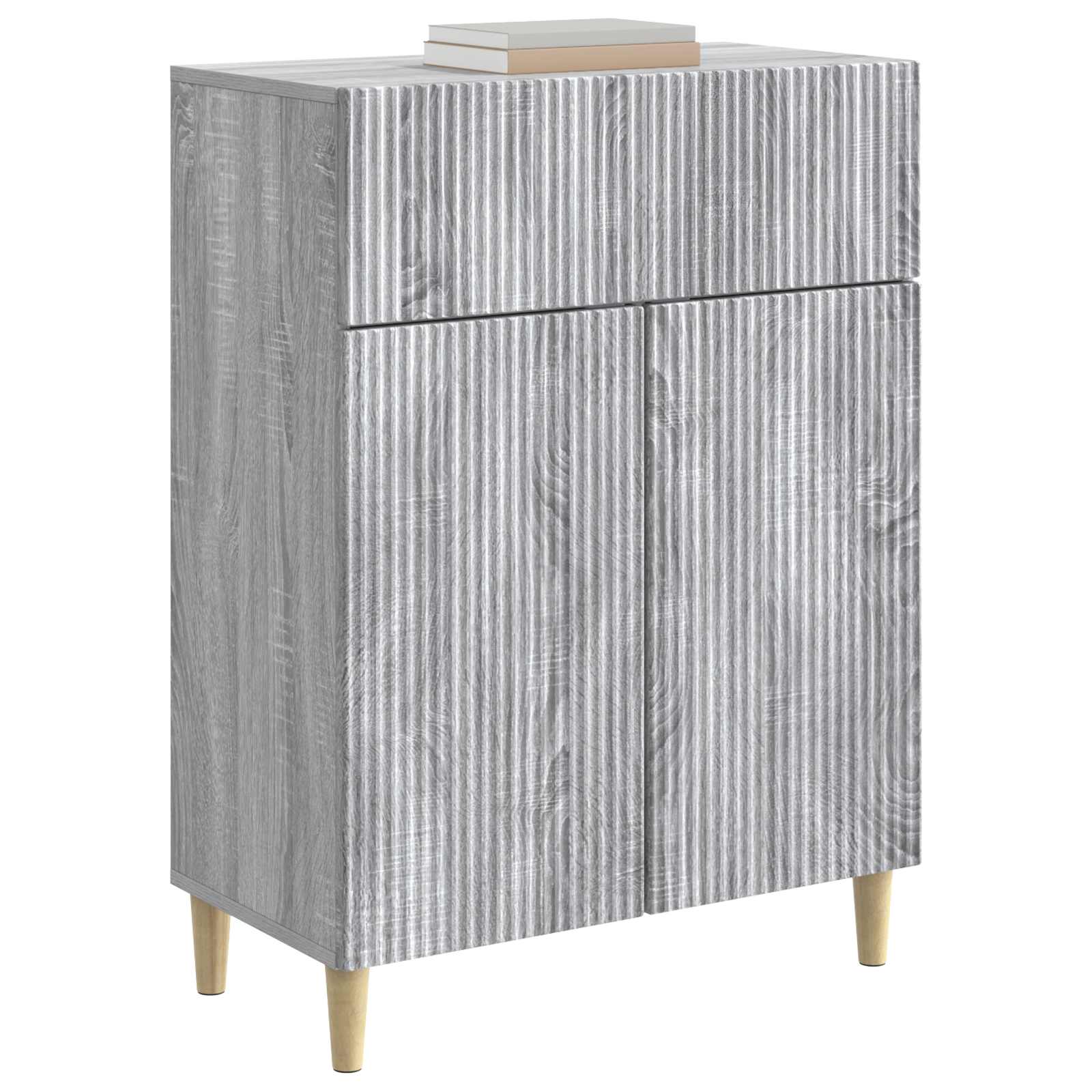 Dressoir met lade Grijs sonoma 66 x 34,5 x 90 cm Bewerkt hout is nu te koop bij PeponiXL, paradijselijk wonen!